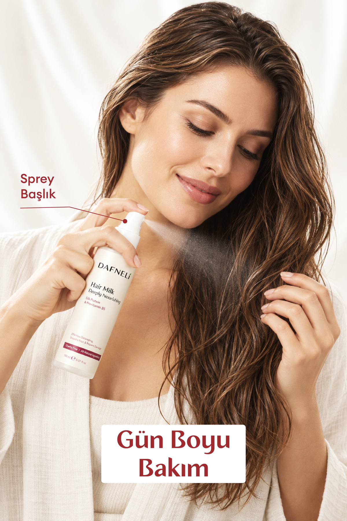 %100 Doğal Saç Bakım Sütü (Tarama Kolaylığı & Hasar Onarımı) 150 ml — HM-001 — تصویر 5 از 8