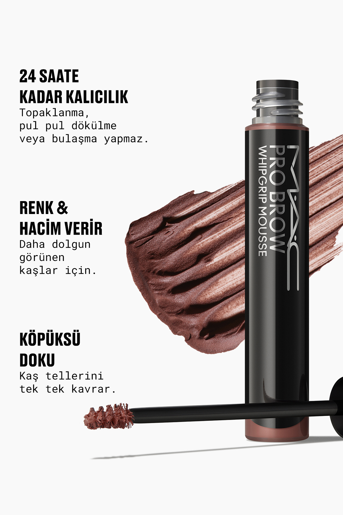 Pro Brow Whipgrip Mousse Hafif ve Köpük Dokulu Renkli Kaş Sabitleyici - Onyx — رنگارنگ 143484 — تصویر 5 از 7