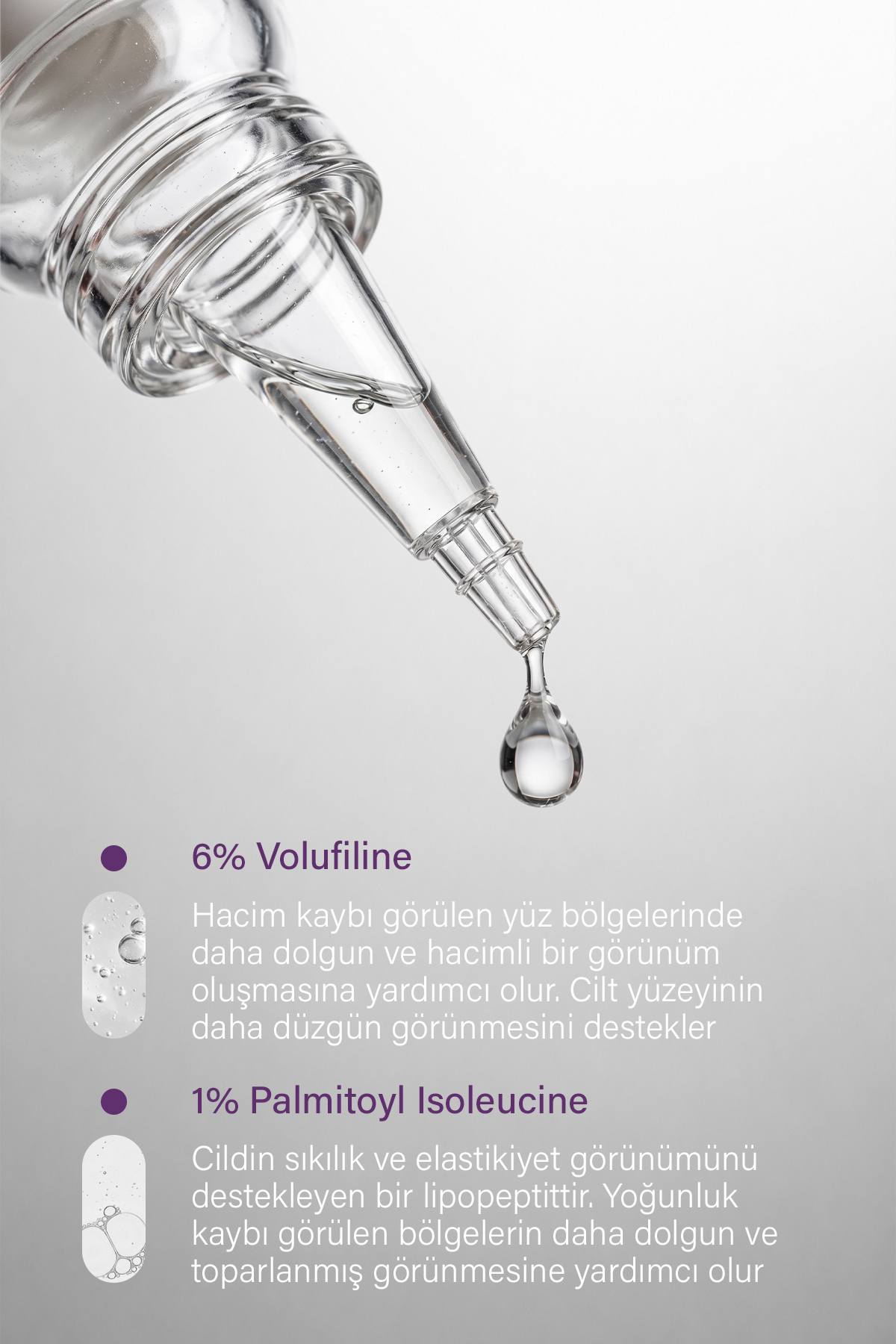 %6 Volufiline + %1 Pal-Isoleucine - Yoğun Dolgunlaştırıcı ve Hacim Bölgesel Cilt Bakım Serumu 25 ml — CSM003 — تصویر 3 از 6