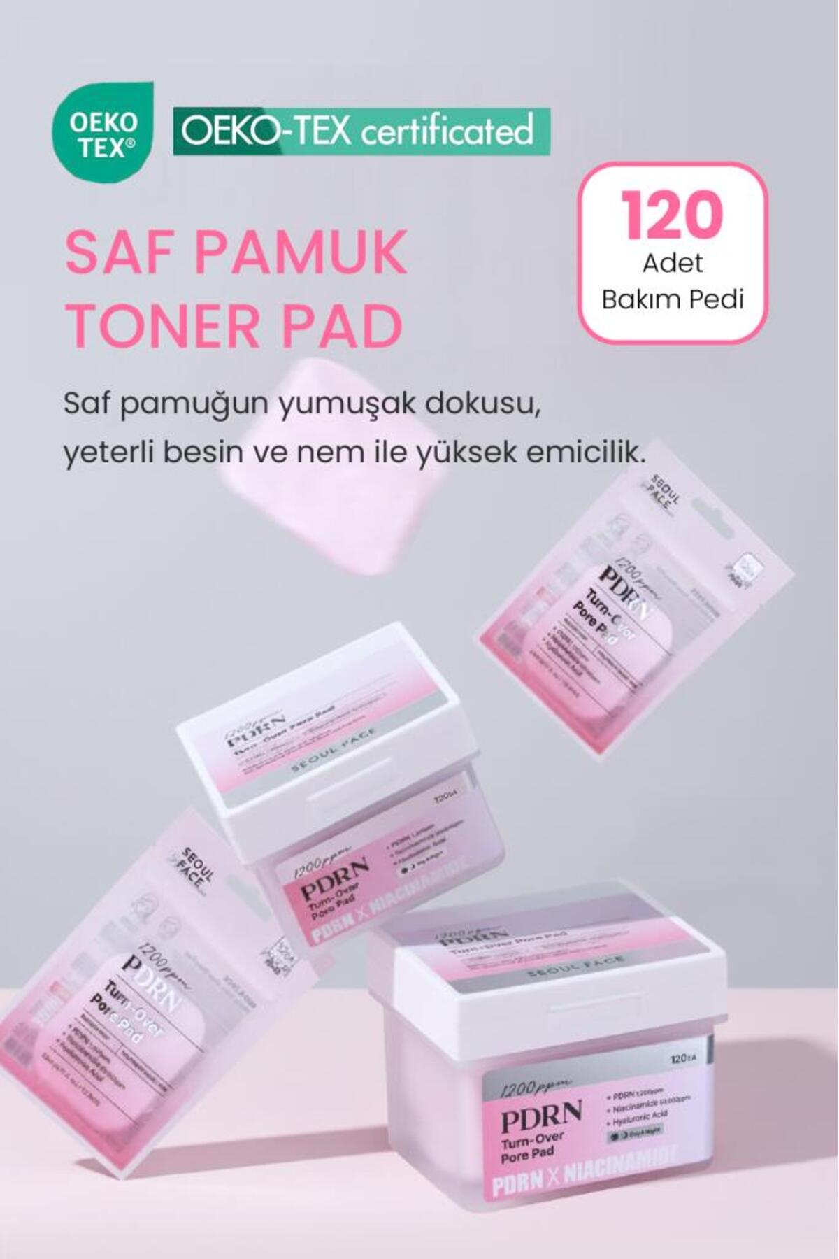 PDRN Gözenek Sıkılaştırıcı Nemlendirici Cilt Yenileyici Yaşlanma Karşıtı Somon DNA Tonik Ped 120 Adet — DERMAL/PAD/017 — تصویر 5 از 6
