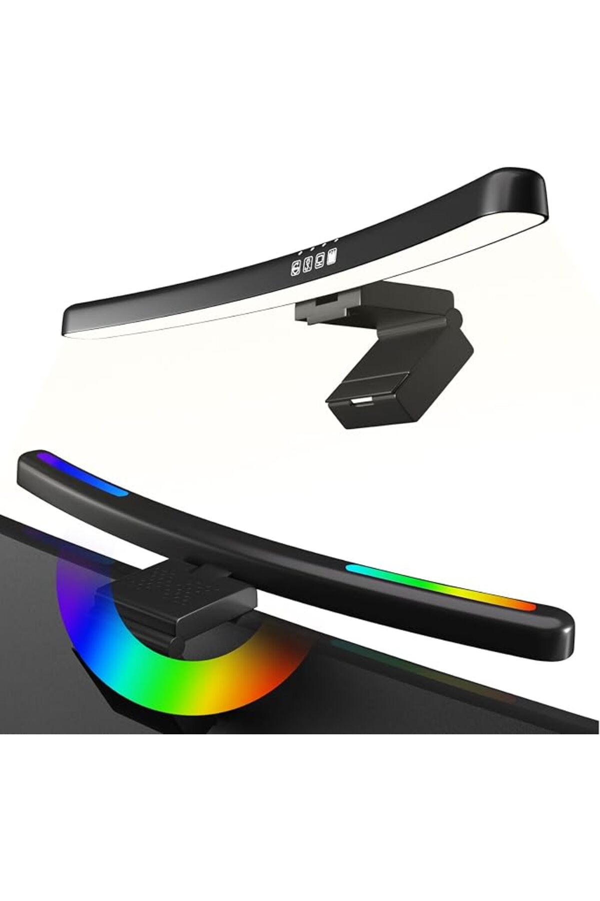 شريط إضاءة RGB لشاشة الكمبيوتر، مصباح شاشة الكمبيوتر مع إمكانية تعديل 7 ألوان RGB