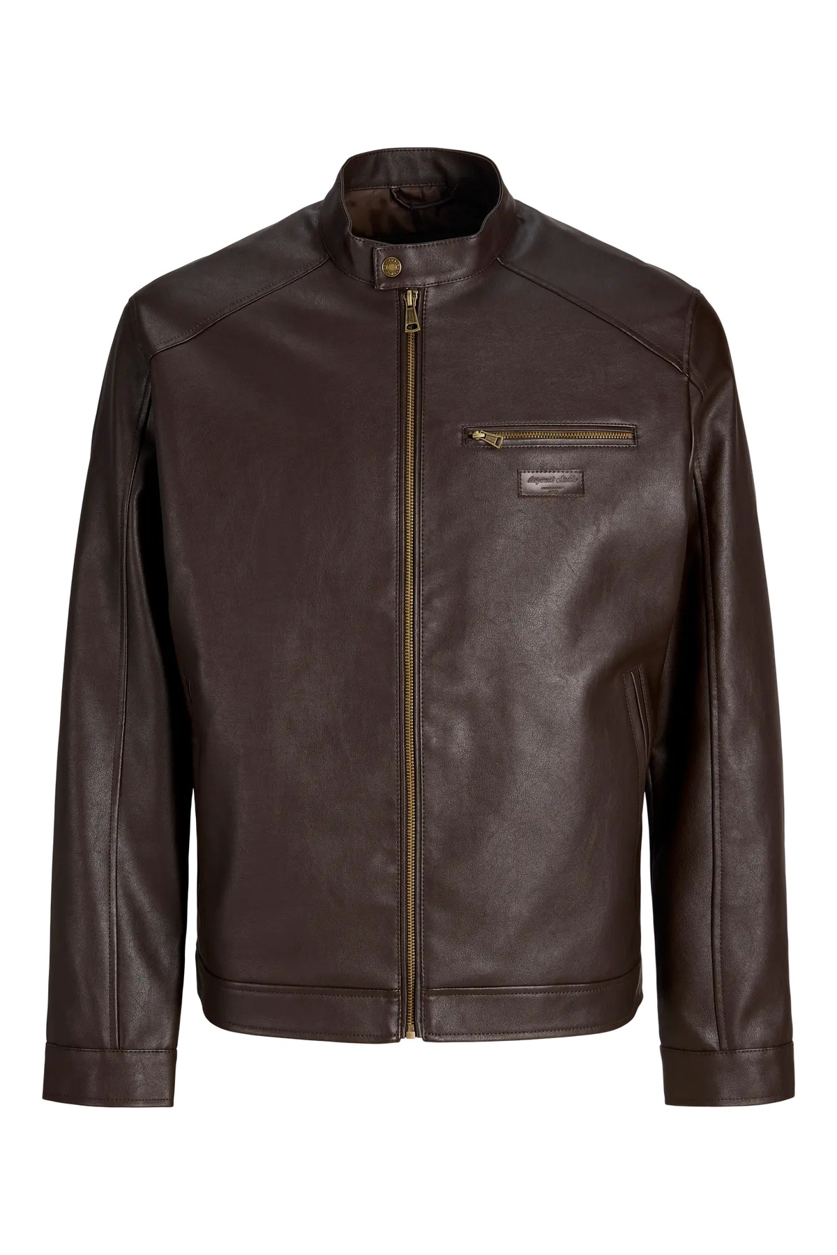 کاپشن چرمی مردانه ۶۳۴۱۲۱۴۷۲۱ مشکی، گشاد و راحت جک اند جونز کت Jack & Jones