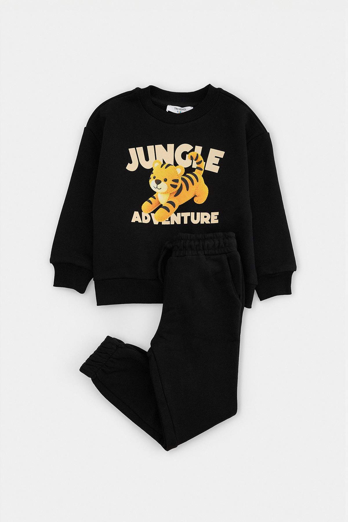 Trendyolmilla Kids Siyah Baskılı Örme Alt - Üst Takım TKDAW27AU00061