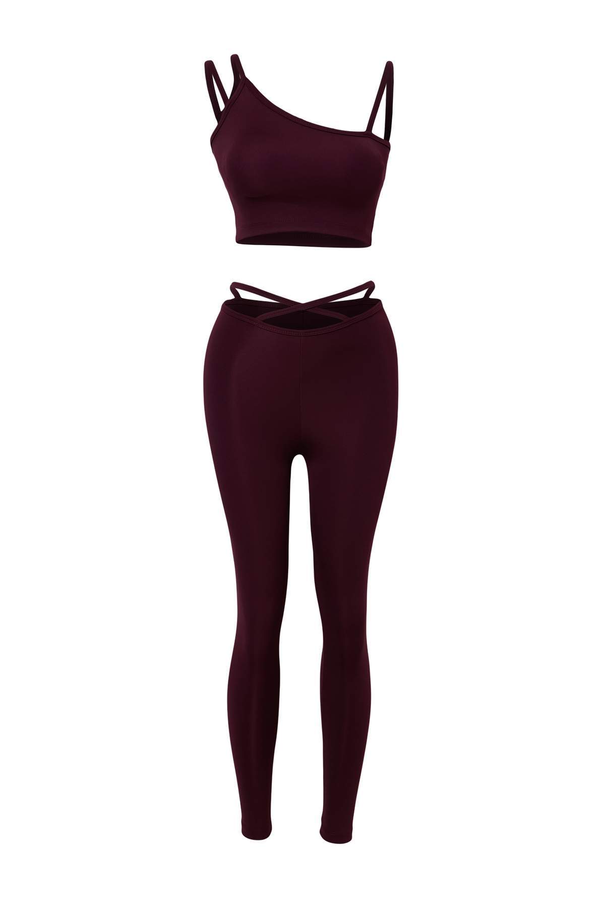 Trendyolmilla Bordo Düz Dalgıç/Scuba Sportswear Alt - Üst Takım THMAW27AU00002