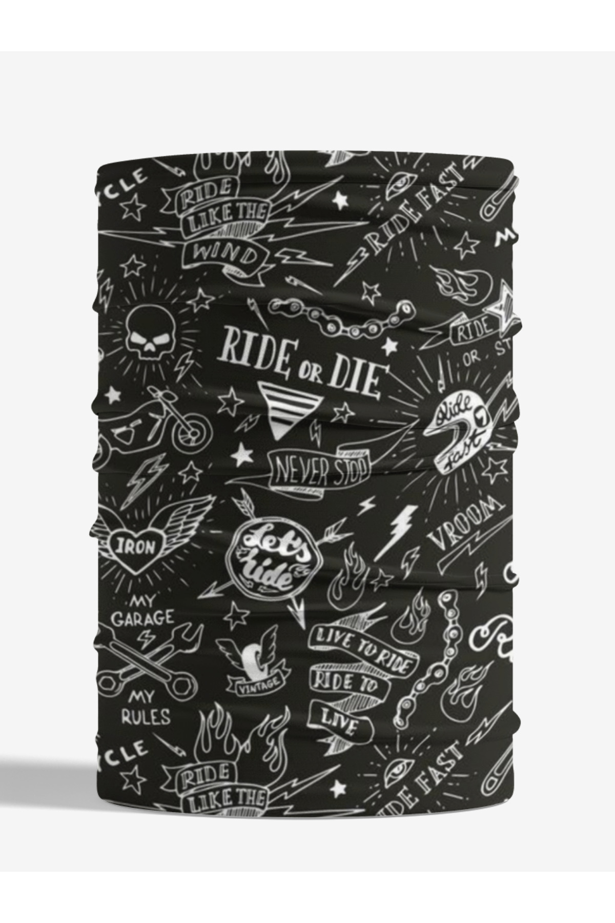 Luma Ride or Die Unisex Motorcu Buff Boyunluk, Bandana, Maske, Saç Bandı, Baf Motosiklet & Outdoor