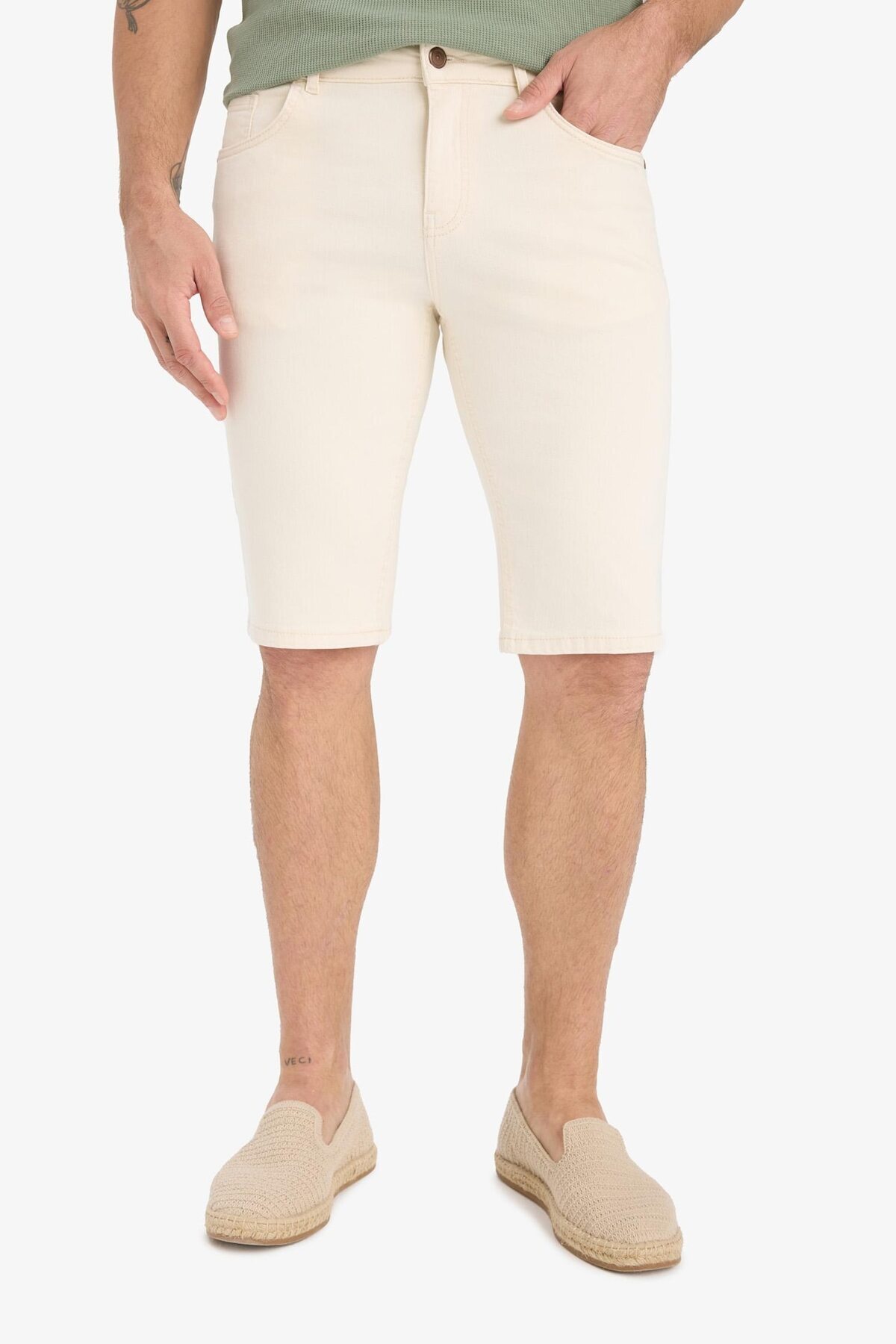 DeFacto Slim Fit Jean Bermuda Şort B0380AX25SM görsel 6
