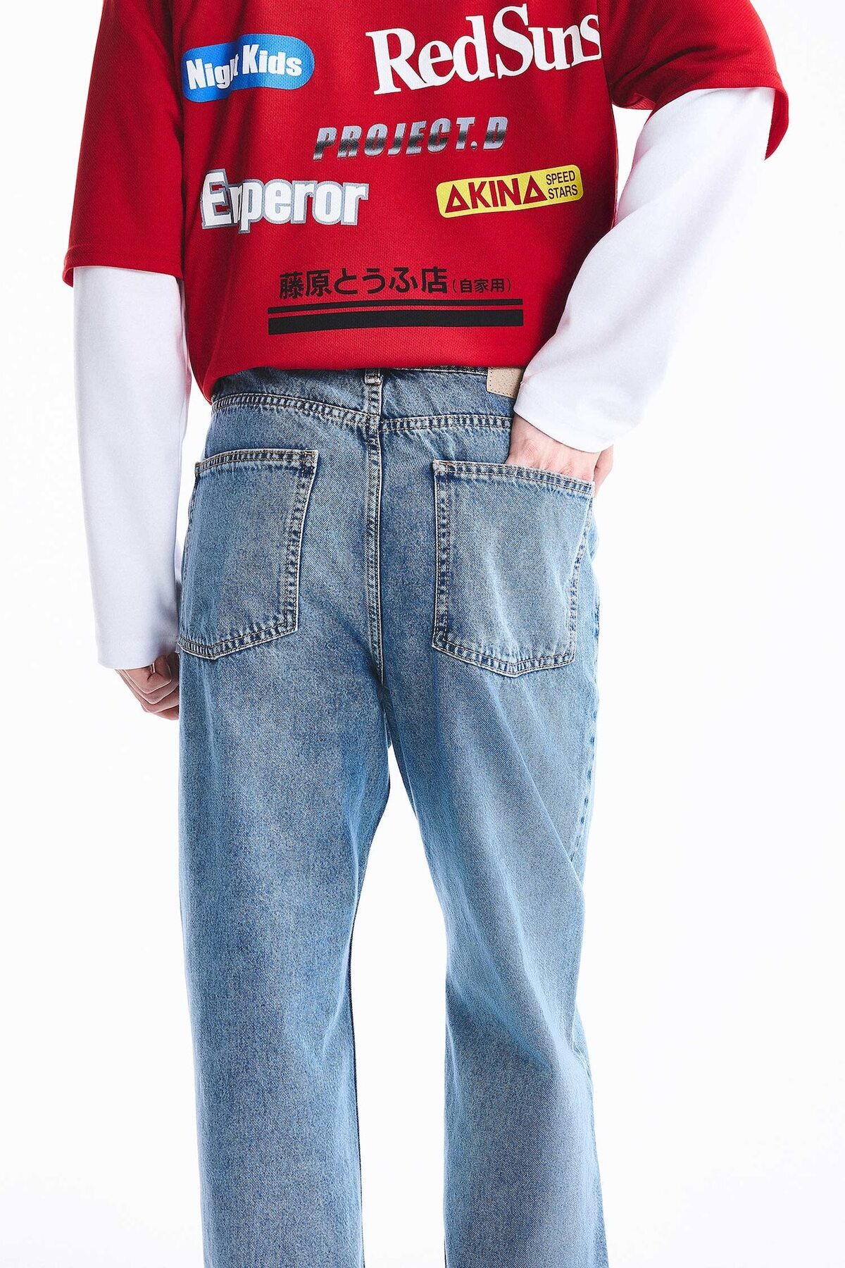 DeFacto %100 Pamuk Baggy Fit Jean Pantolon E8421AX25AU görsel 5