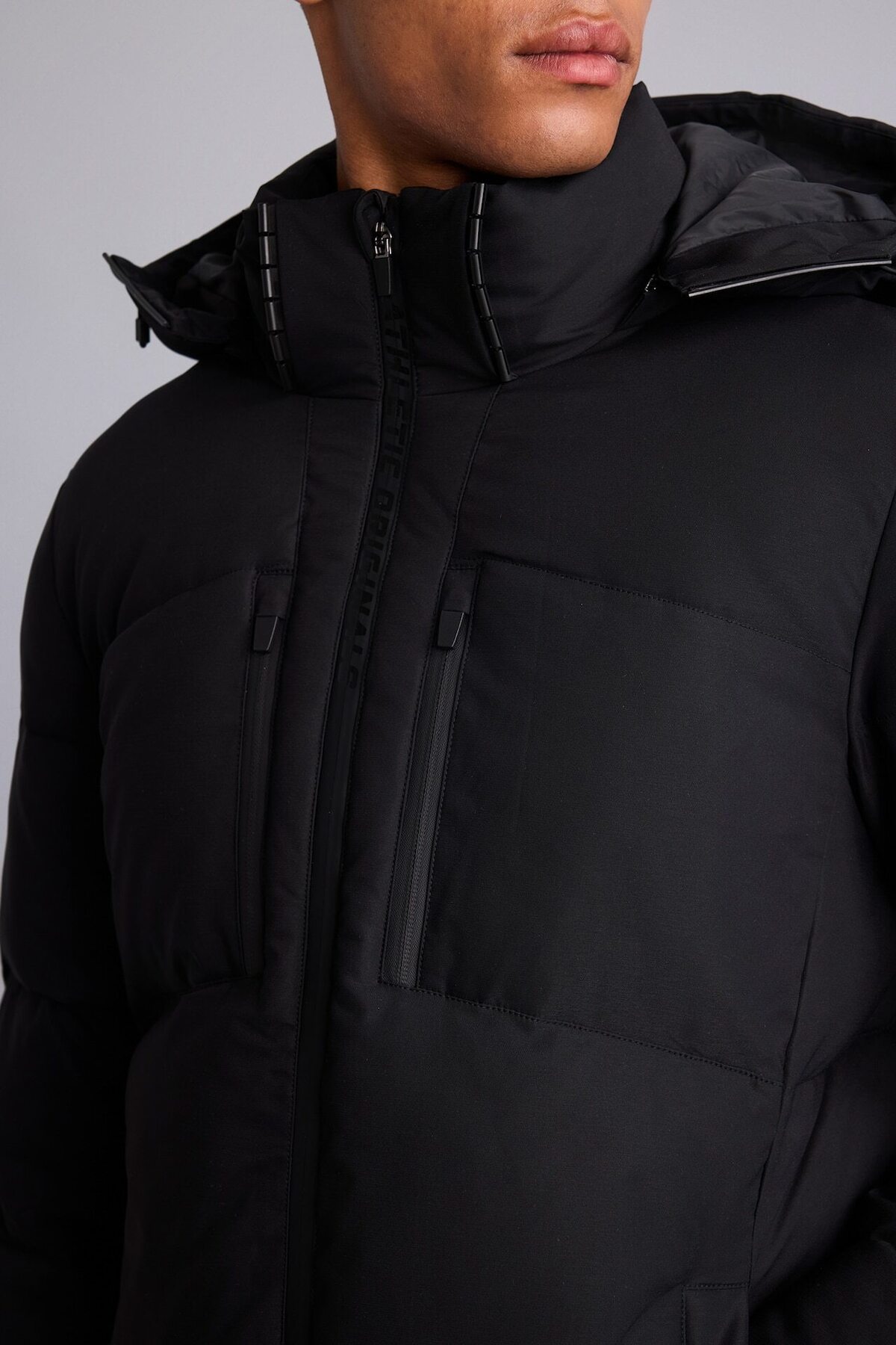 DeFacto Su İtici Rüzgar Geçirmez Slim Fit Kapüşonlu Fermuarlı Cepli Kışlık Mont A3519AX24WN görsel 4