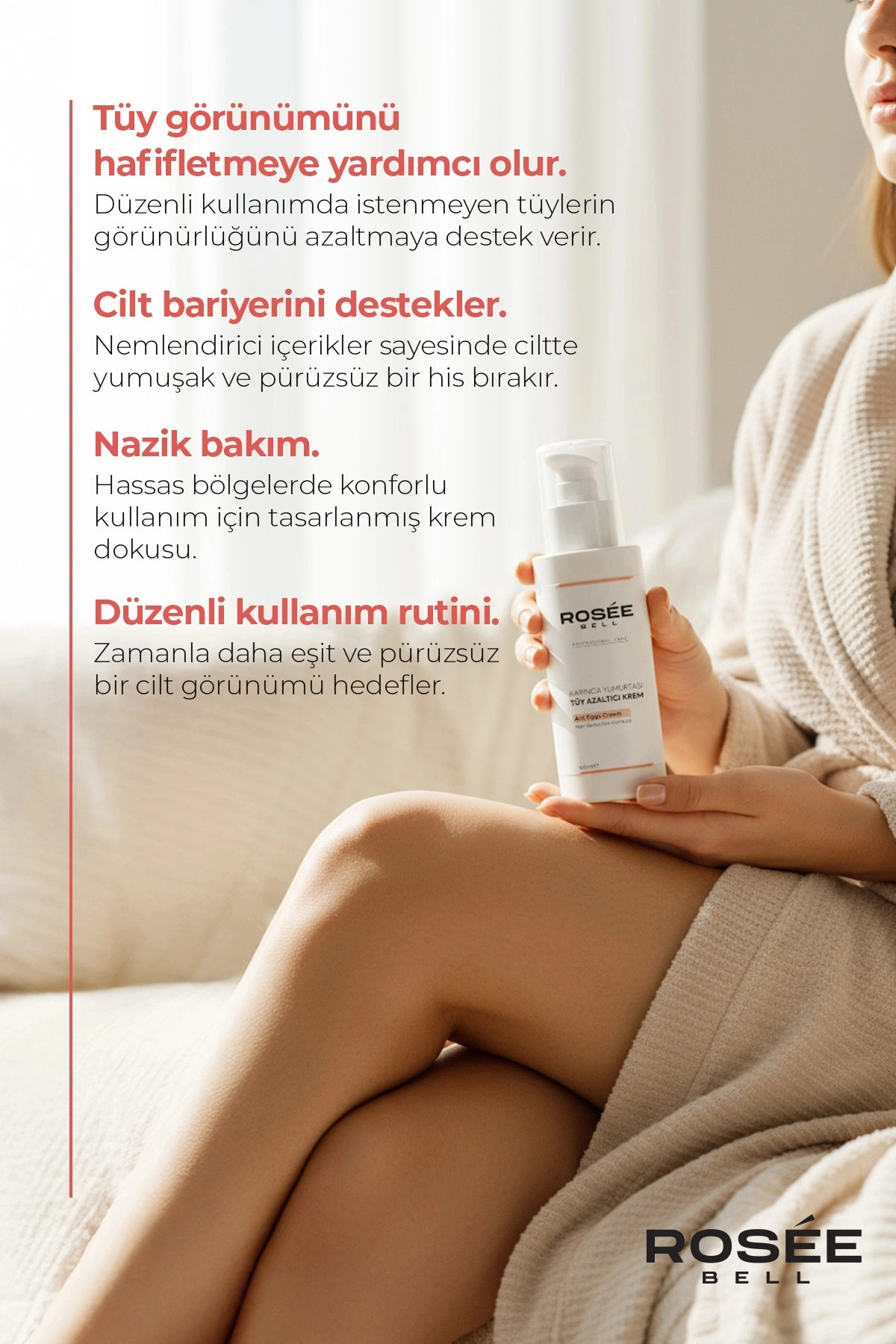 Epilasyon Sonrası Tüy Azaltıcı & Nemlendirici Karınca Yumurtası Kremi | 100ml — ROSEANT2 — تصویر 2 از 5