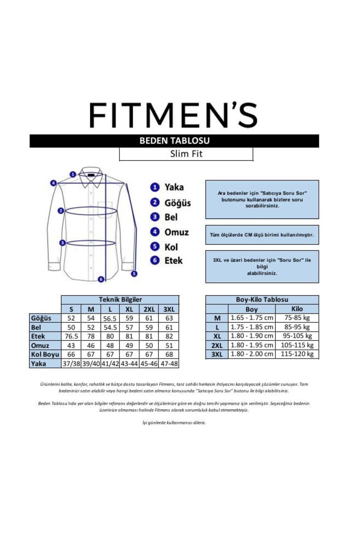 Fitmens Slim Fit Uzun Kol Müslin Pamuk Rahat Nefes Alabilen Kumaştan Yaka Düğmeli Hediye Kutulu Erkek Gömlek görsel 4