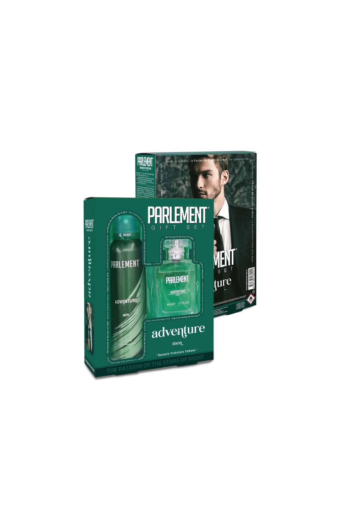Parlement Advanture Men Set Parfüm 60 Ml Edt&150 Ml Deo — سفید PAR-0222 — تصویر 2 از 2