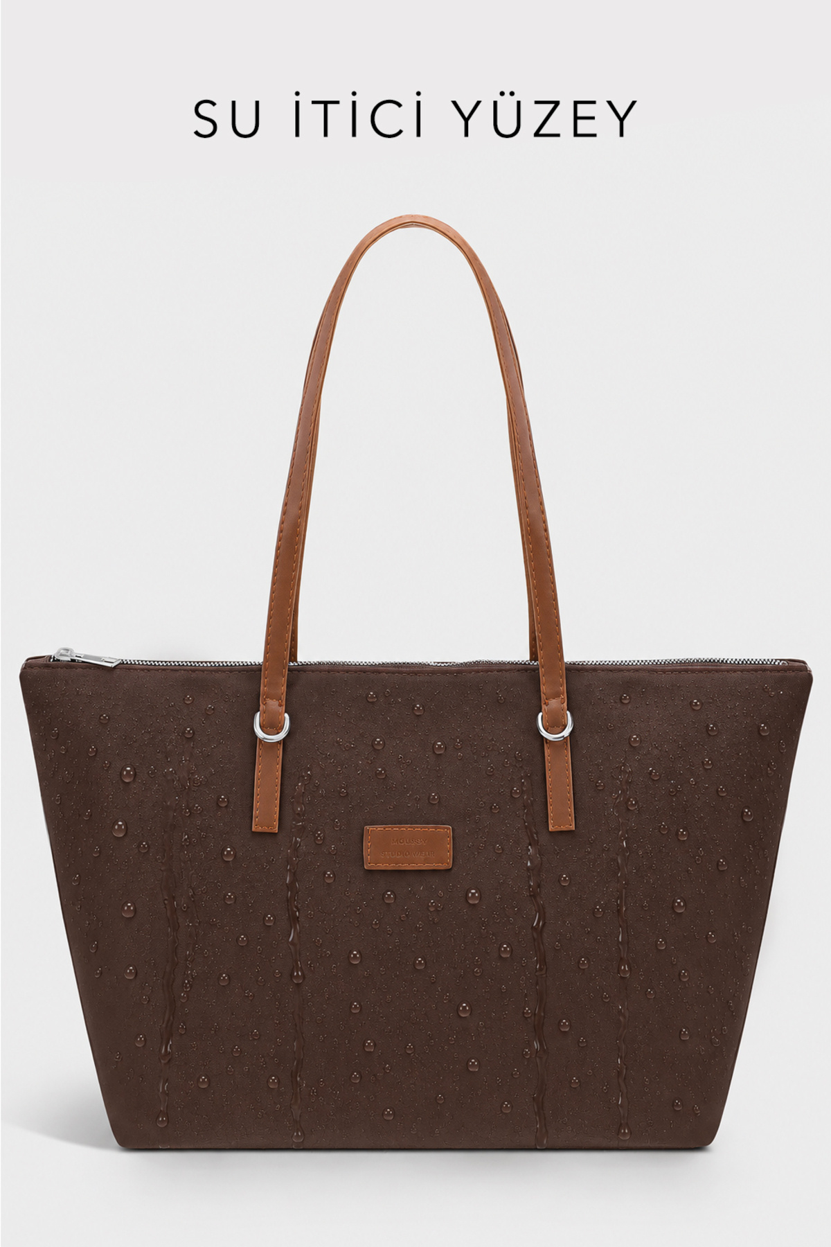 Housebags Kahverengi Büyük Kapasiteli Suya Dayanıklı Shopper Çanta 217 görsel 4