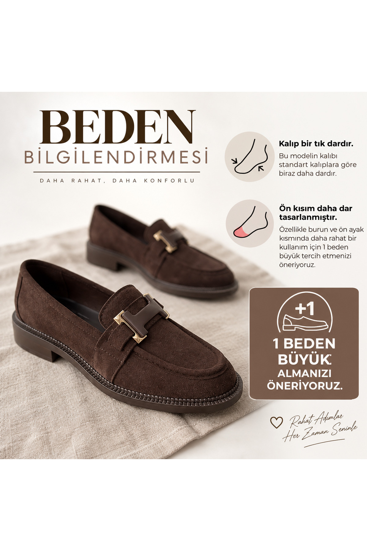 ZÉRIA Kadın Kahverengi Süet Loafer Makosen Günlük Rahat Klasik Ayakkabı görsel 3
