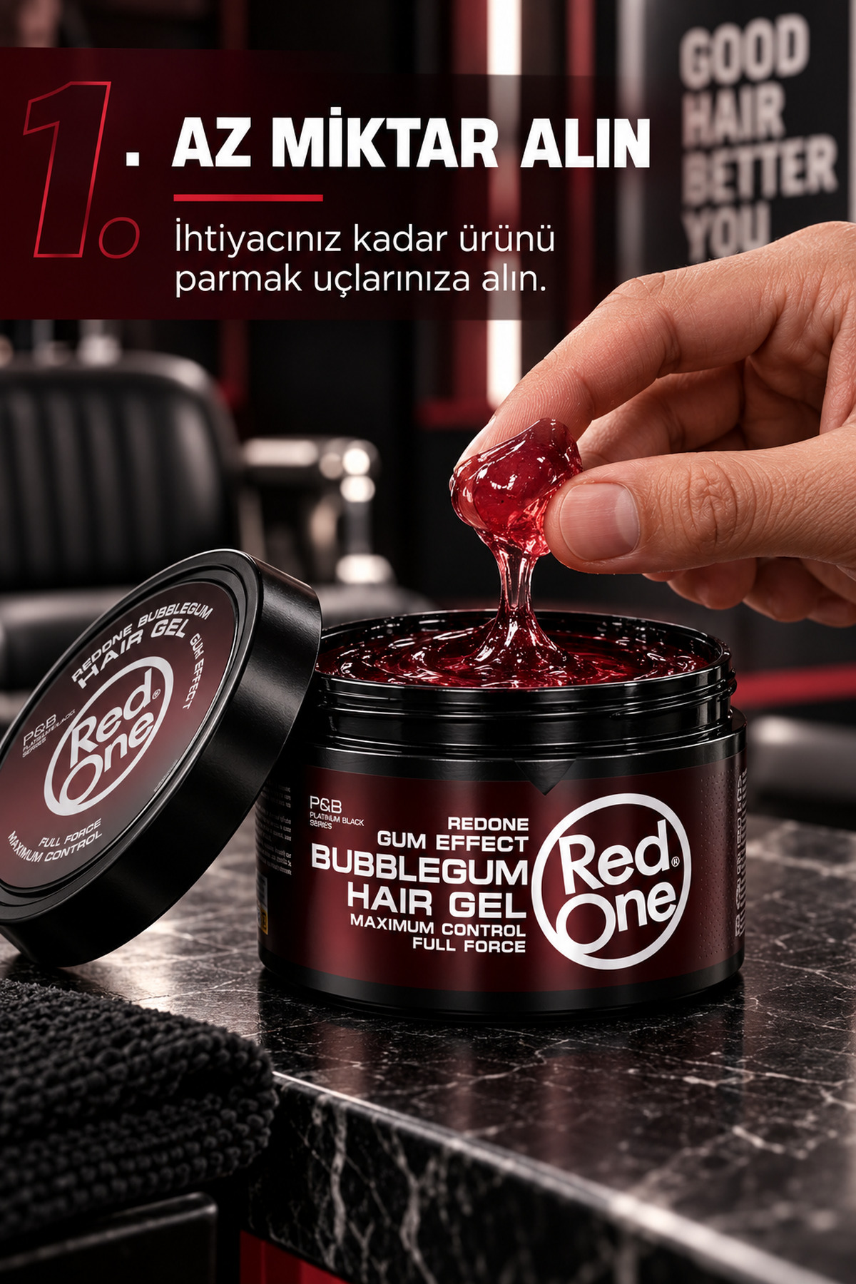 Redone Bubblegum Sakız Kıvamlı Ultra Sert Saç Jölesi 450 ml — 8697926016844 — تصویر 5 از 8