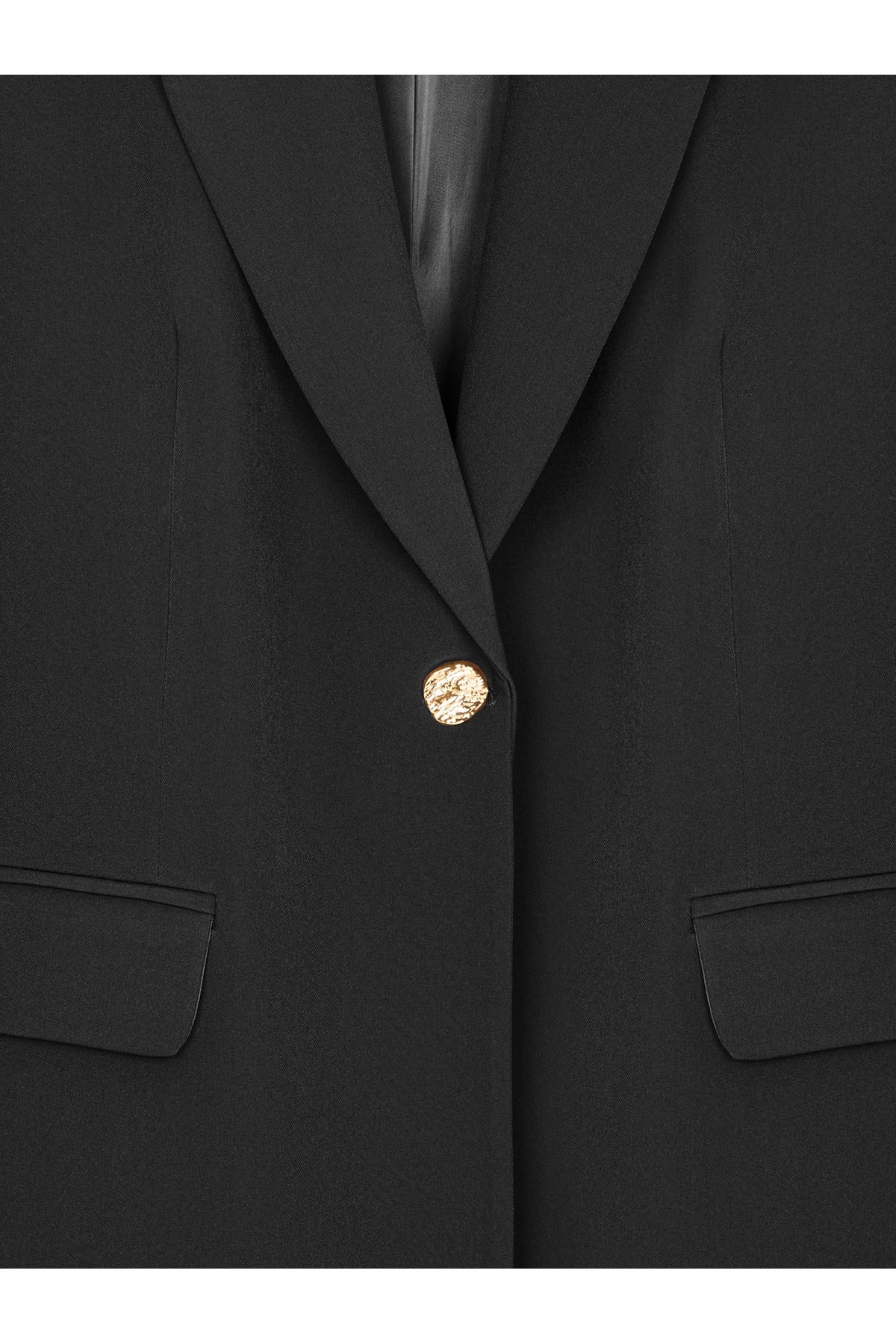 Dilvin 60816 Vücuda Oturan Blazer-Siyah görsel 7