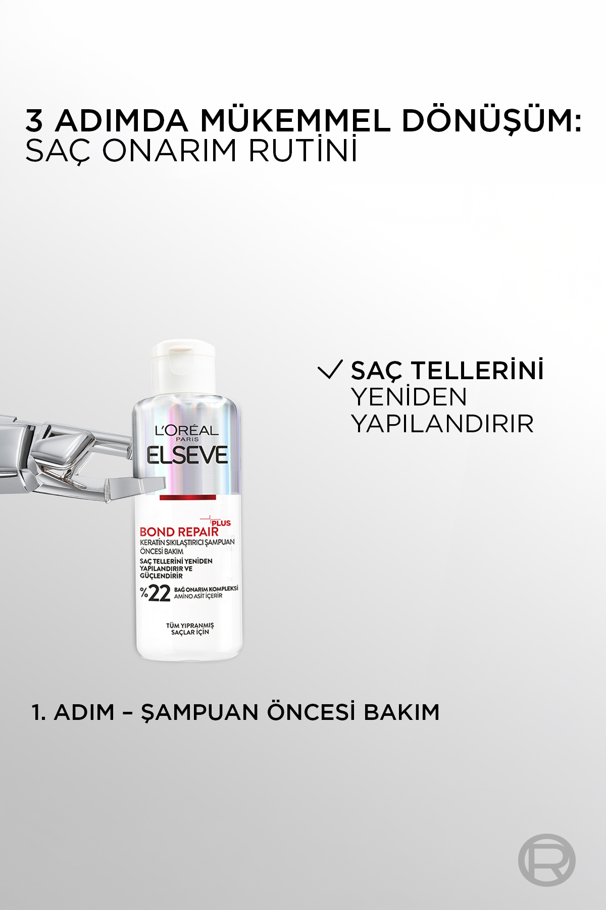 Bond Repair Plus Bağ Yapılandırıcı & Keratin Sıkılaştırıcı Şampuan Öncesi Bakım Kremi 200ml — 3600524074623 — تصویر 5 از 8
