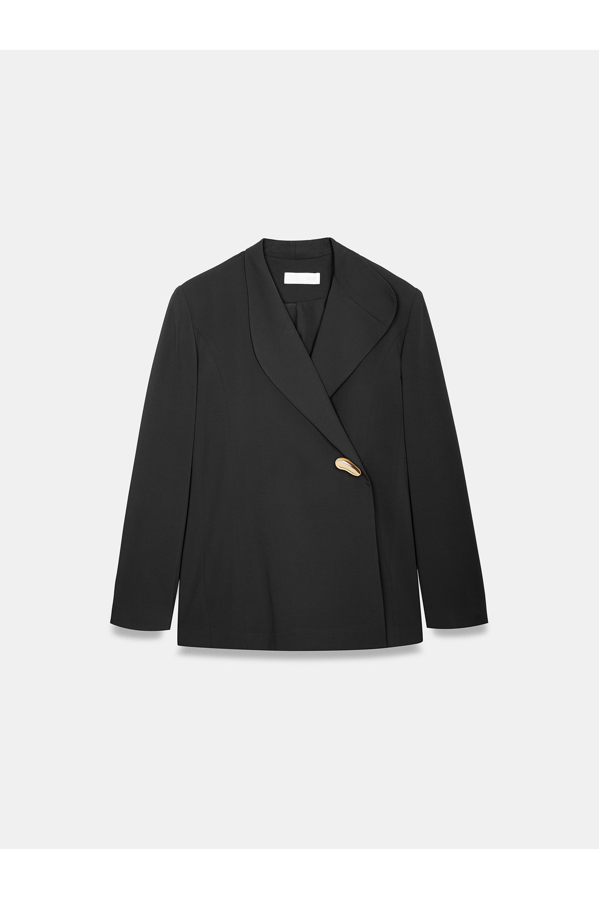 Dilvin 60814 Gold Düğmeli Blazer-Siyah görsel 6