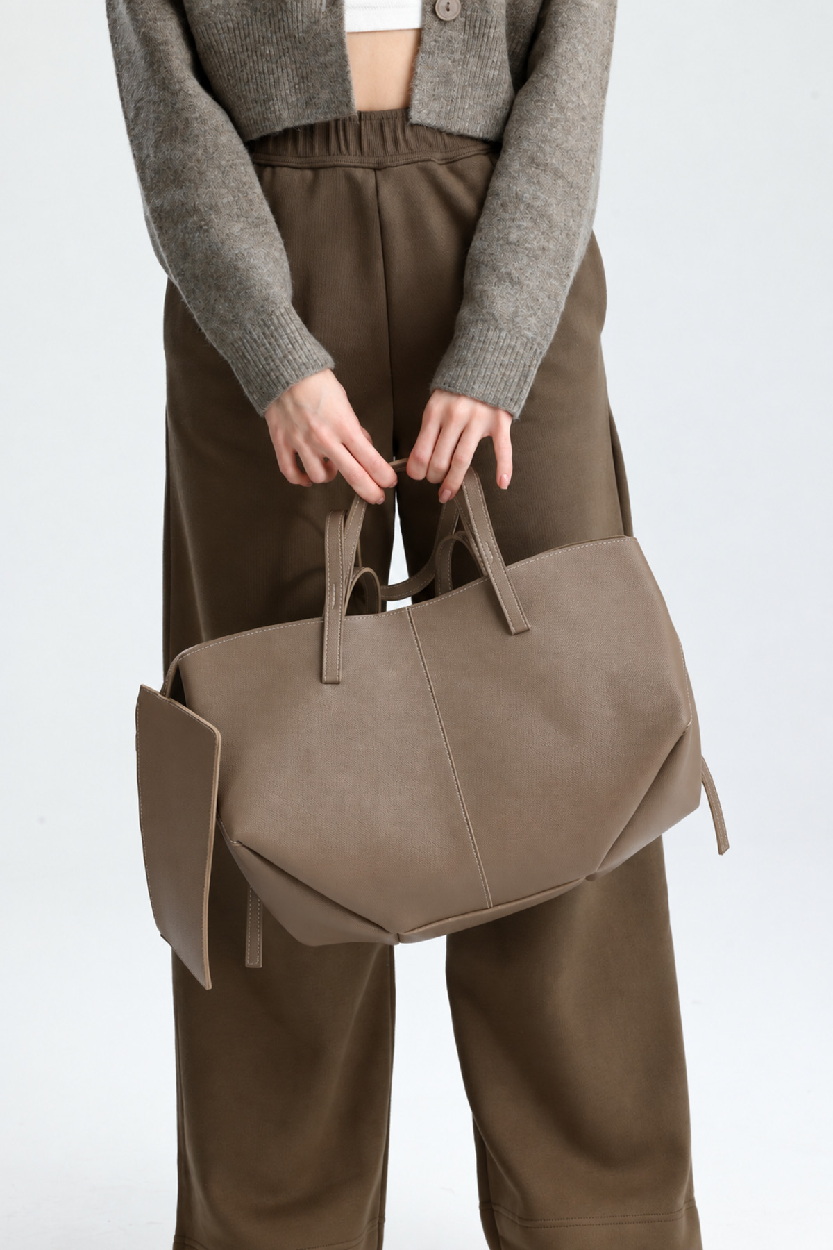 Çantacımstore Kadın Cyme Big Pinterest Çanta Vizon (BÜYÜK BOY) görsel 4