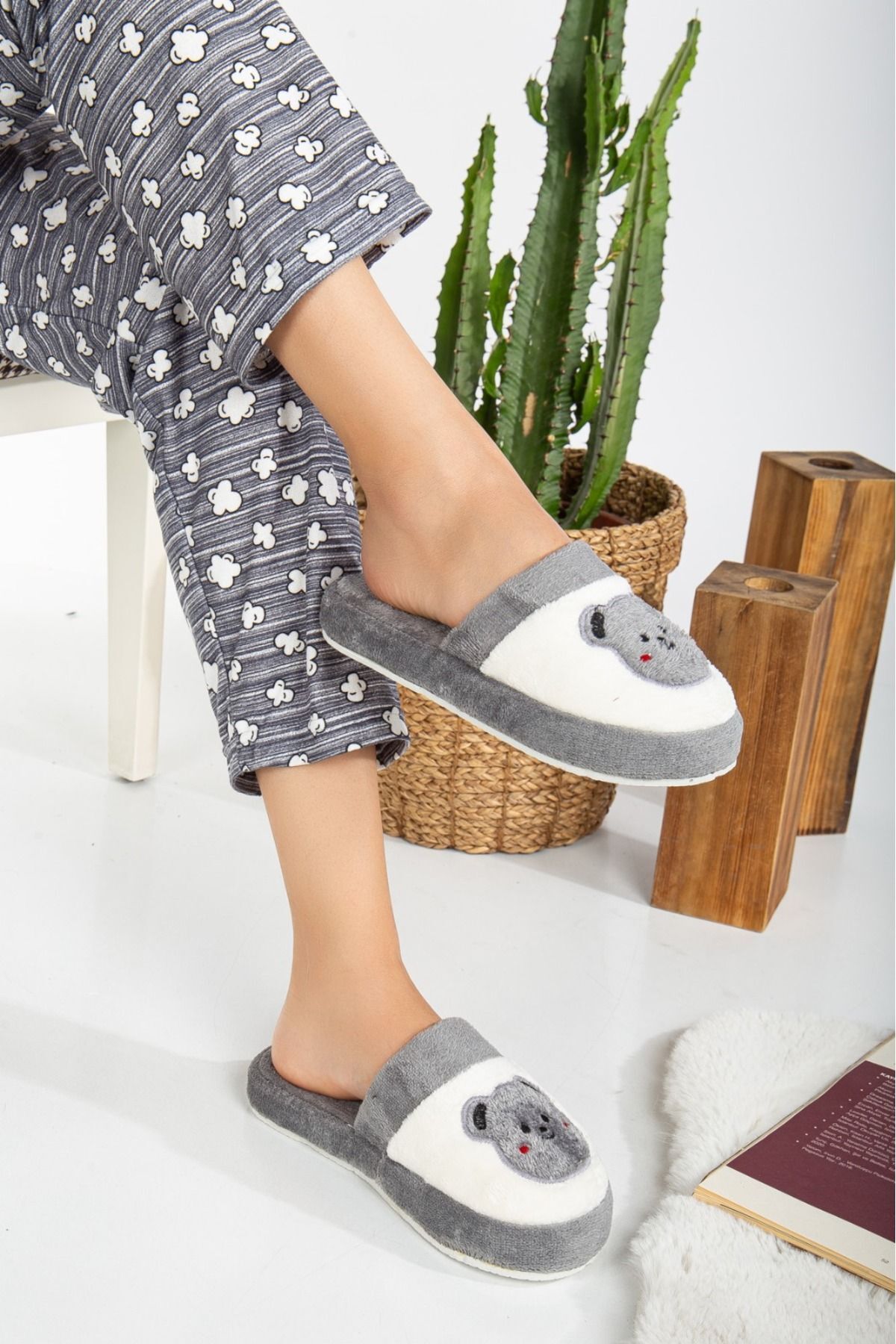 Slipcat 2' Li Paket Önü Kapalı Terlik Ev Terliği Çeyiz Bohça Seti görsel 6