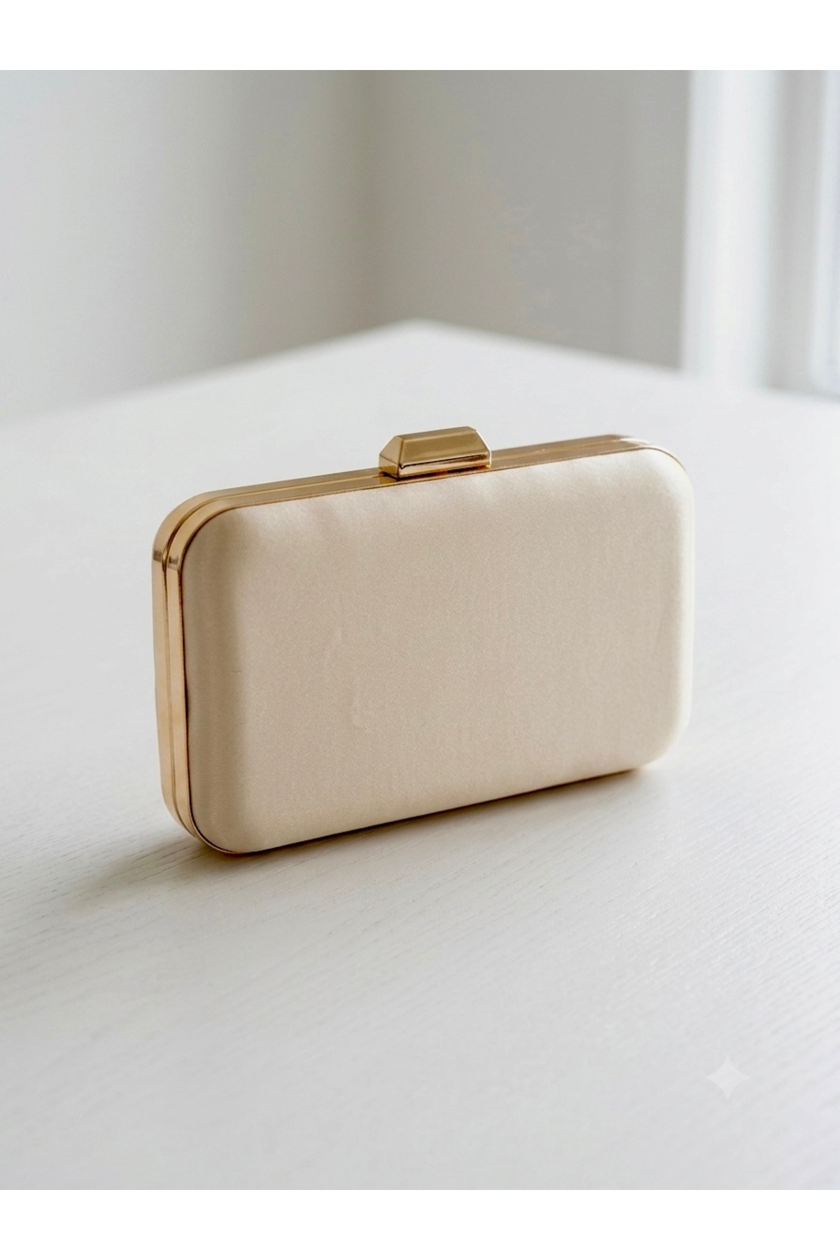 selma demir Nude Ten Rengi Kadın Abiye Davet Clutch Çanta görsel 2