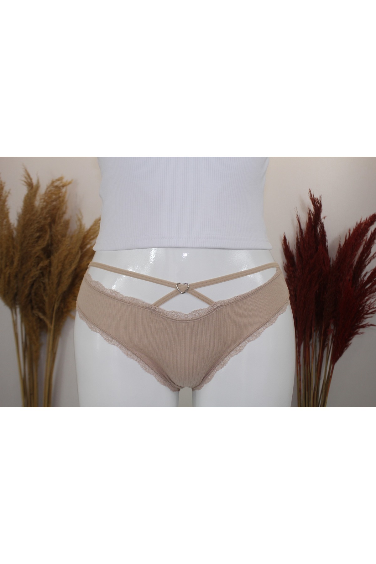 MAVİ QUMSAL Ribana Halkalı Bikini 3'lü Set görsel 6
