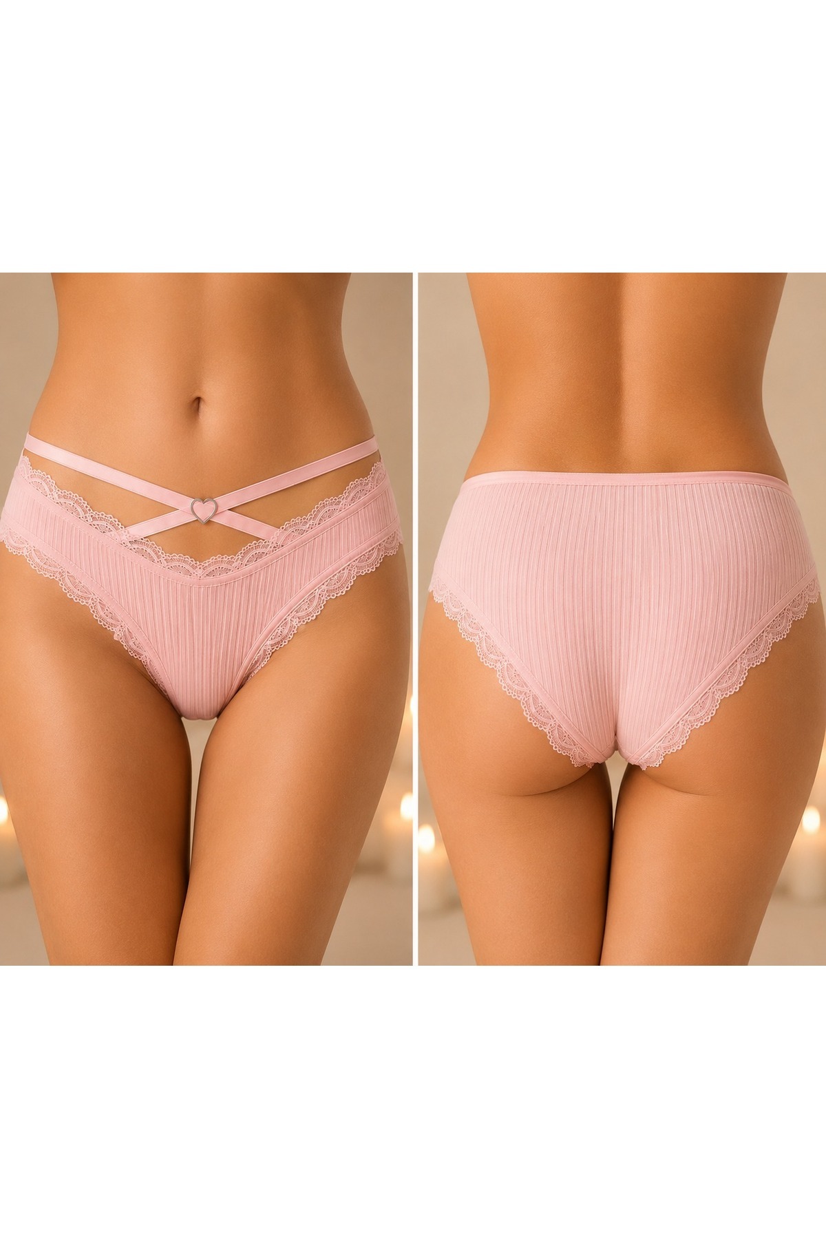 MAVİ QUMSAL Ribana Halkalı Bikini 5'li Se( not s,m ) renk deyişikliği yapıldı (ekru yerine beyaz gelecek bilginize görsel 5