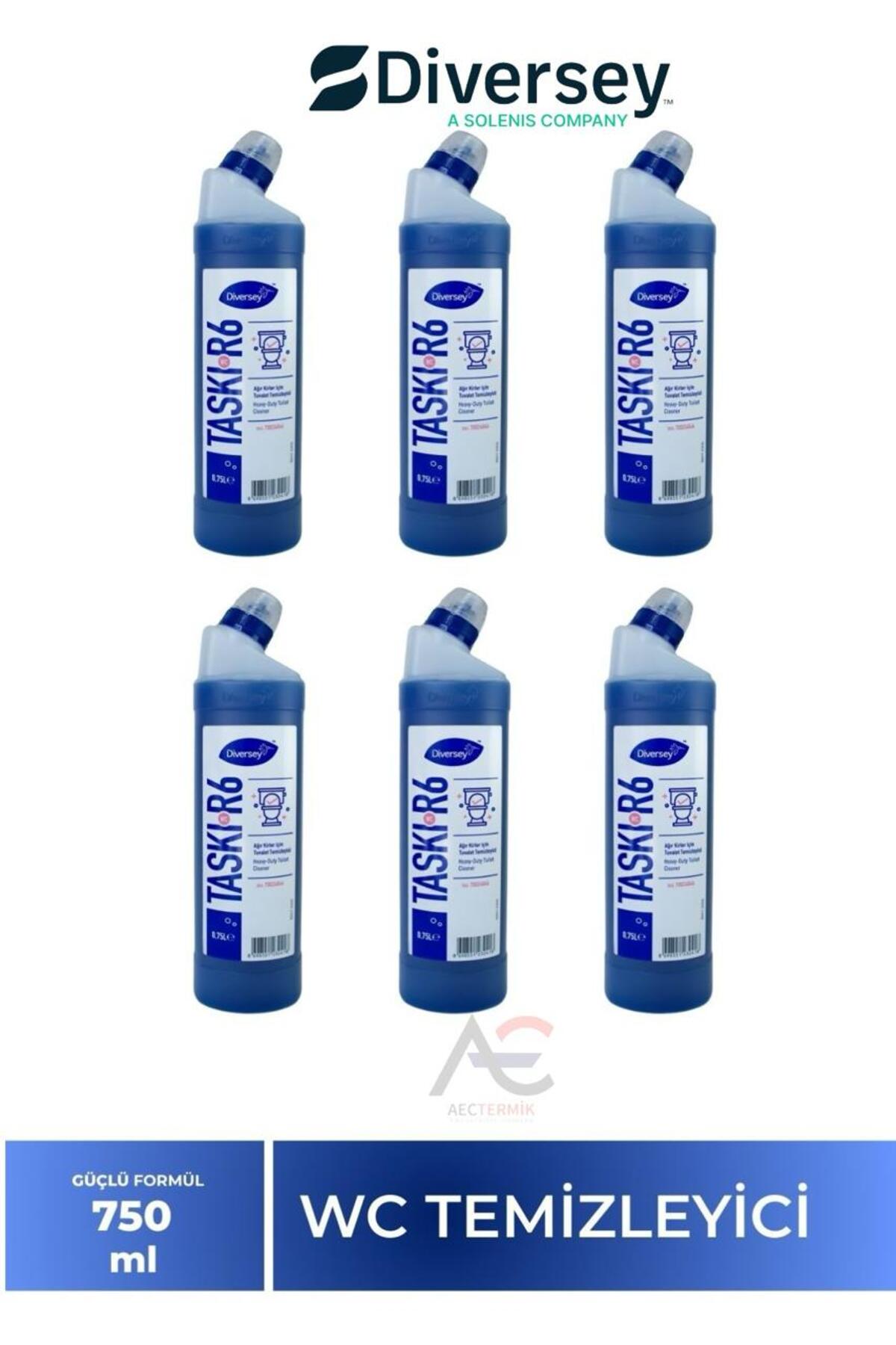 Diversey Taski R6 Tuvalet Temizleme Ürünü 6'lı Set 750ml Ağır Kir