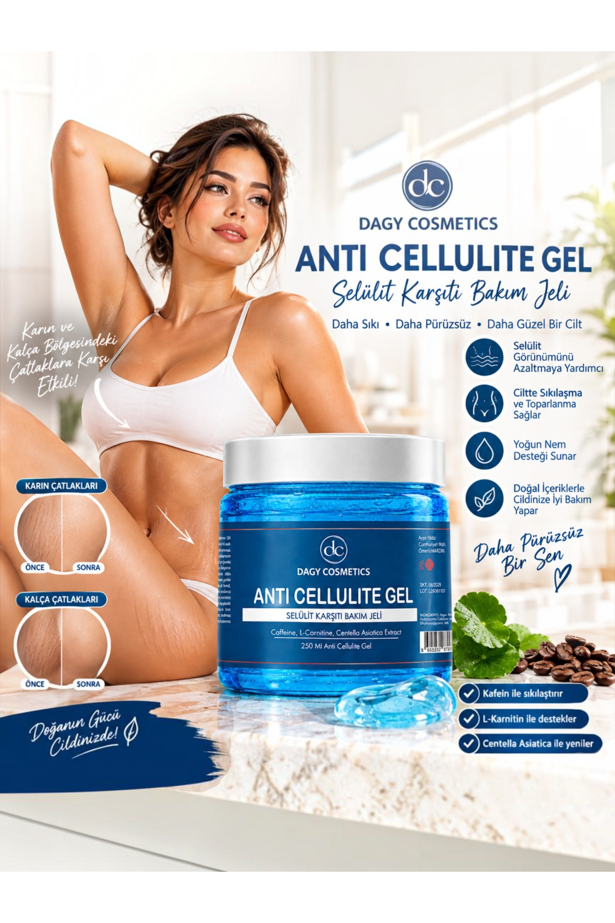 Selülit Ve Çatlak Giderici Vücut Şekillendirici Jel 250 ml — efrwefwe — تصویر 3 از 6