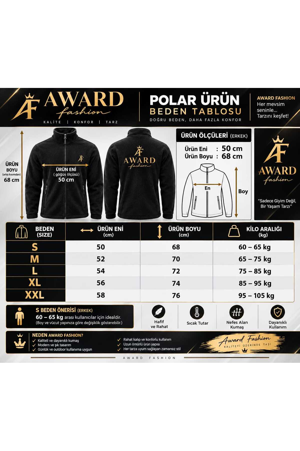 Store TAM FERMUARLI 5 CEPLİ ERKEK POLAR OUTDOOR CEKET görsel 8