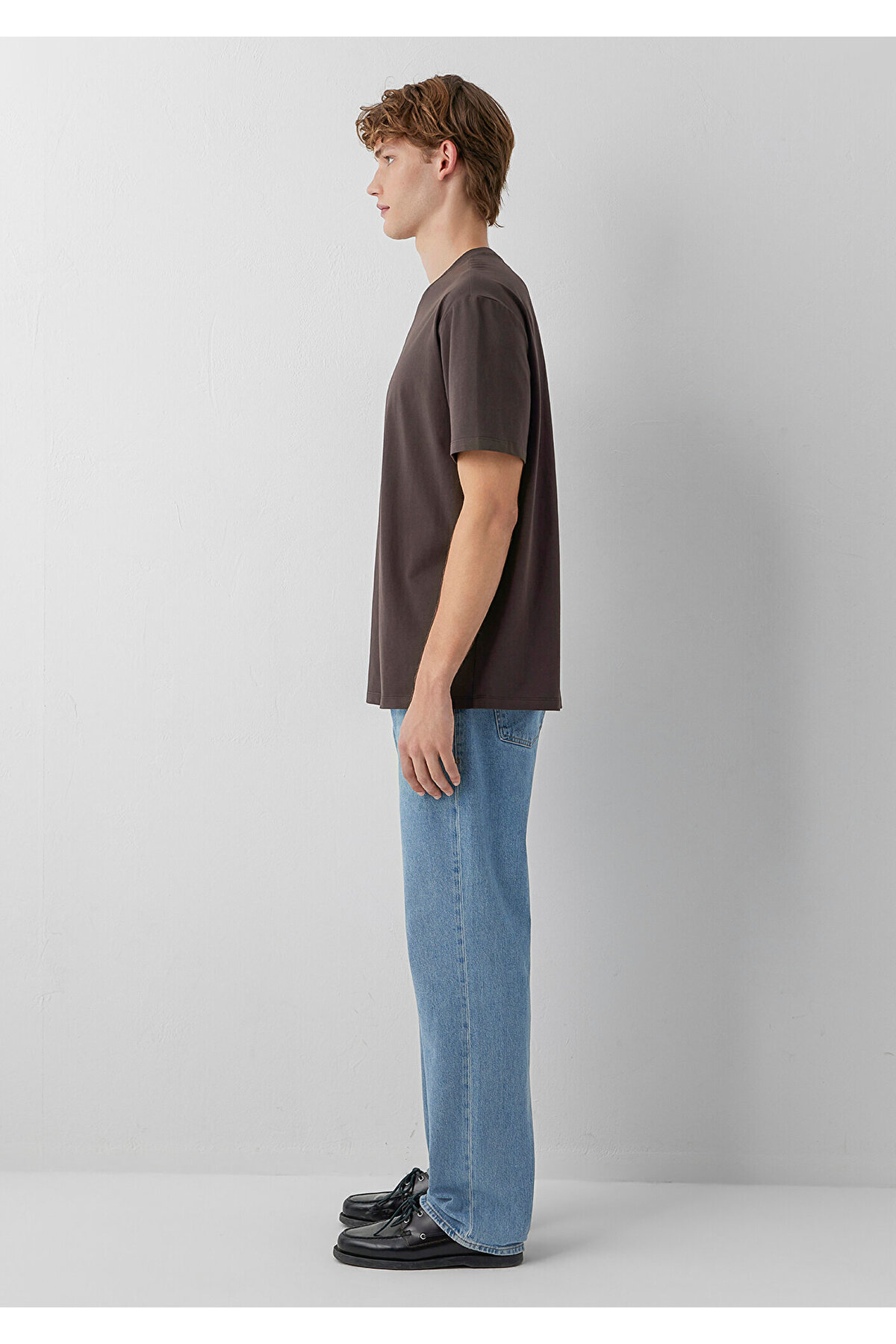 Mavi Mvjns Kahverengi Basic Tişört Loose Fit / Bol Rahat Kesim 0613680-70219 görsel 4