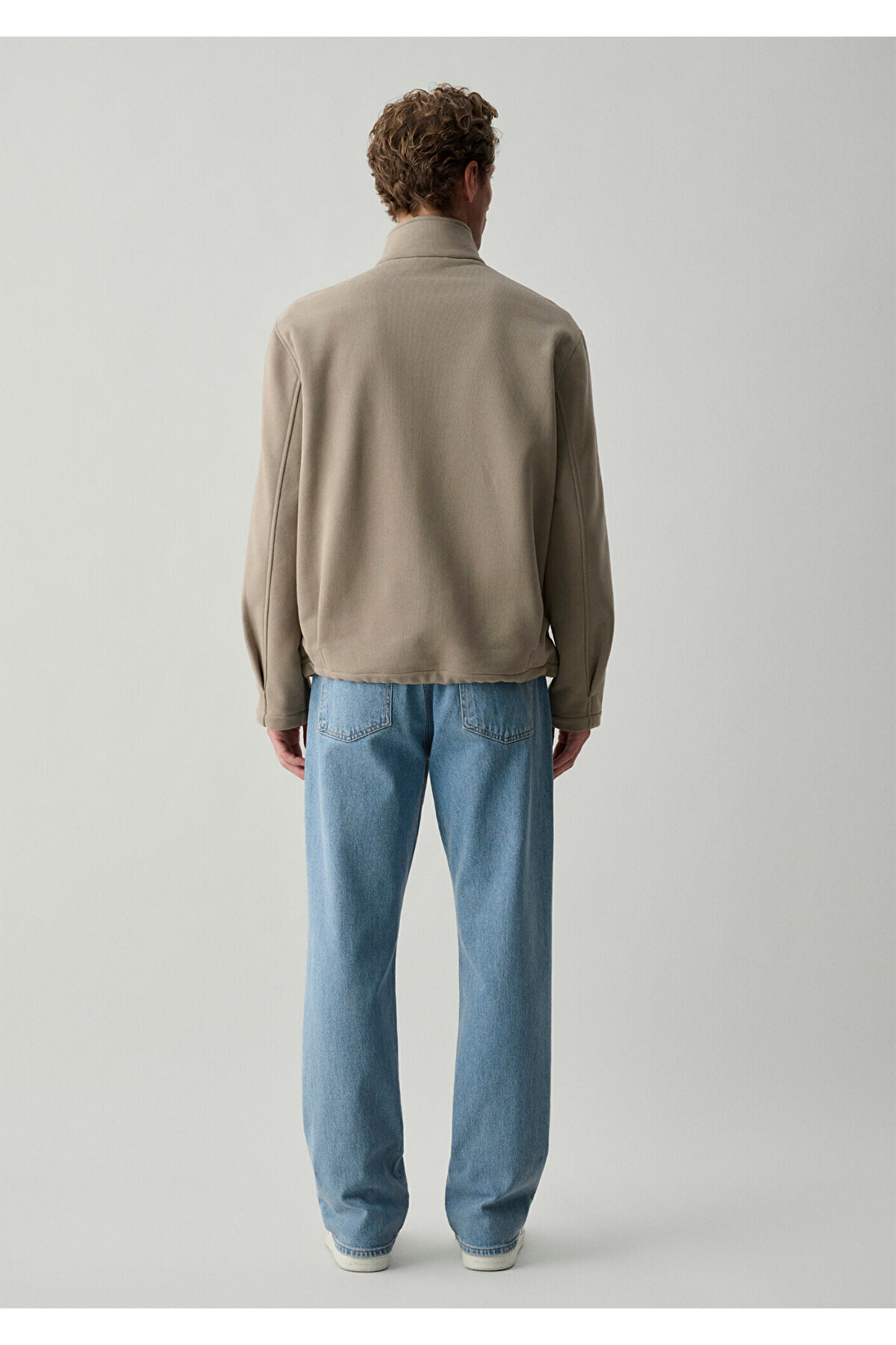 Mavi Dik Yaka Bej Ceket Loose Fit / Bol Rahat Kesim 0110955-80062 görsel 7