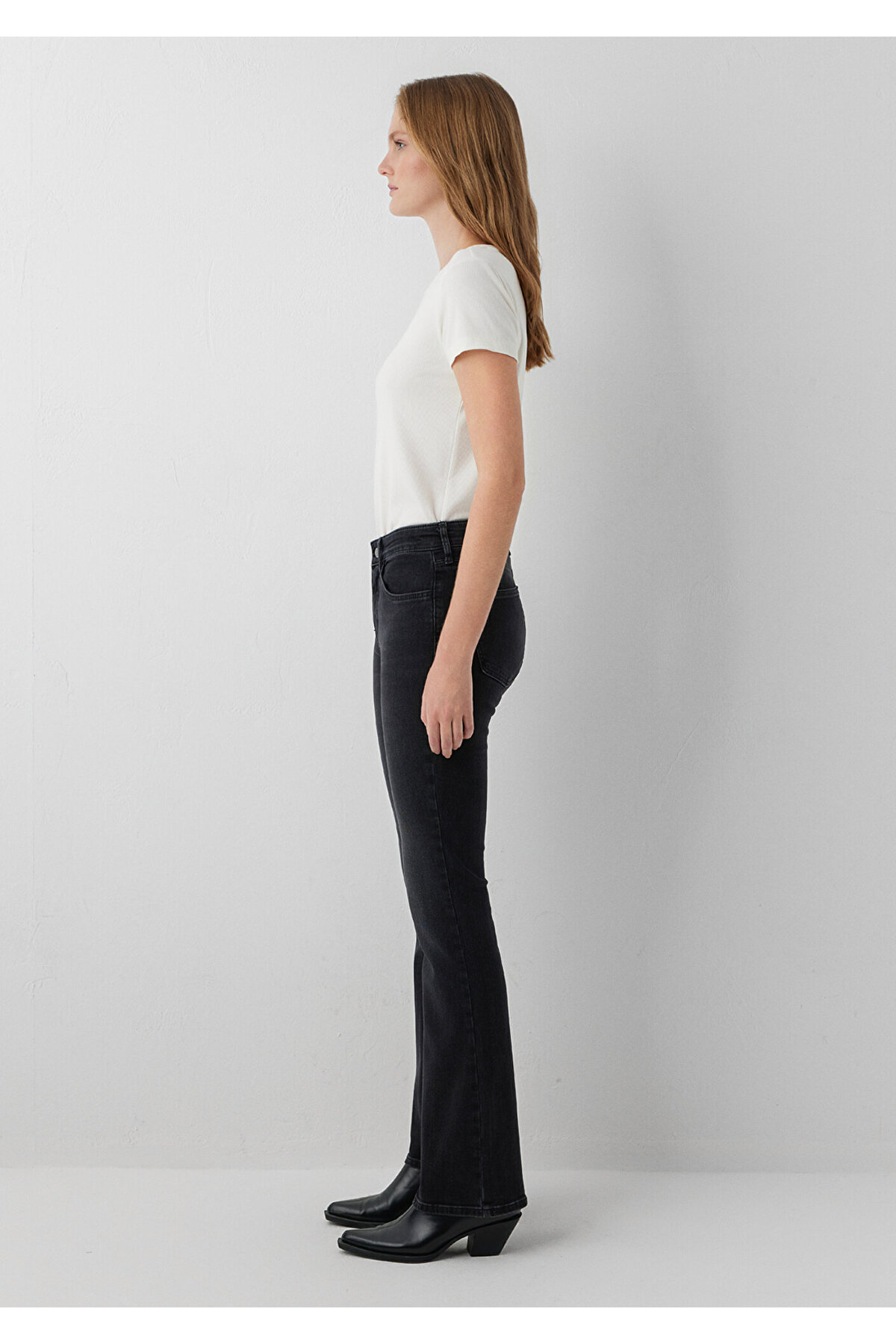 Mavi Molly Smoke Denim Antrasit Jean Pantolon 88136A6888 görsel 4