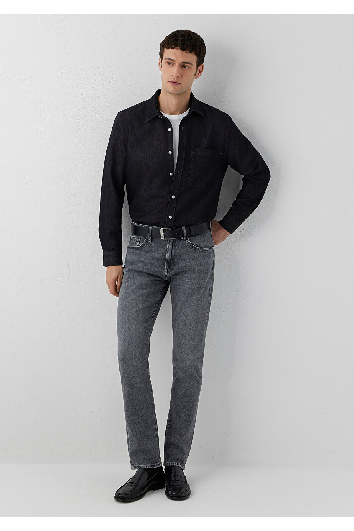 Mavi M00351A4005 Marcus Dolphin Grey Classic Comfort Jean Pantolon Erkek Kot Pantolon GRİ görsel 2