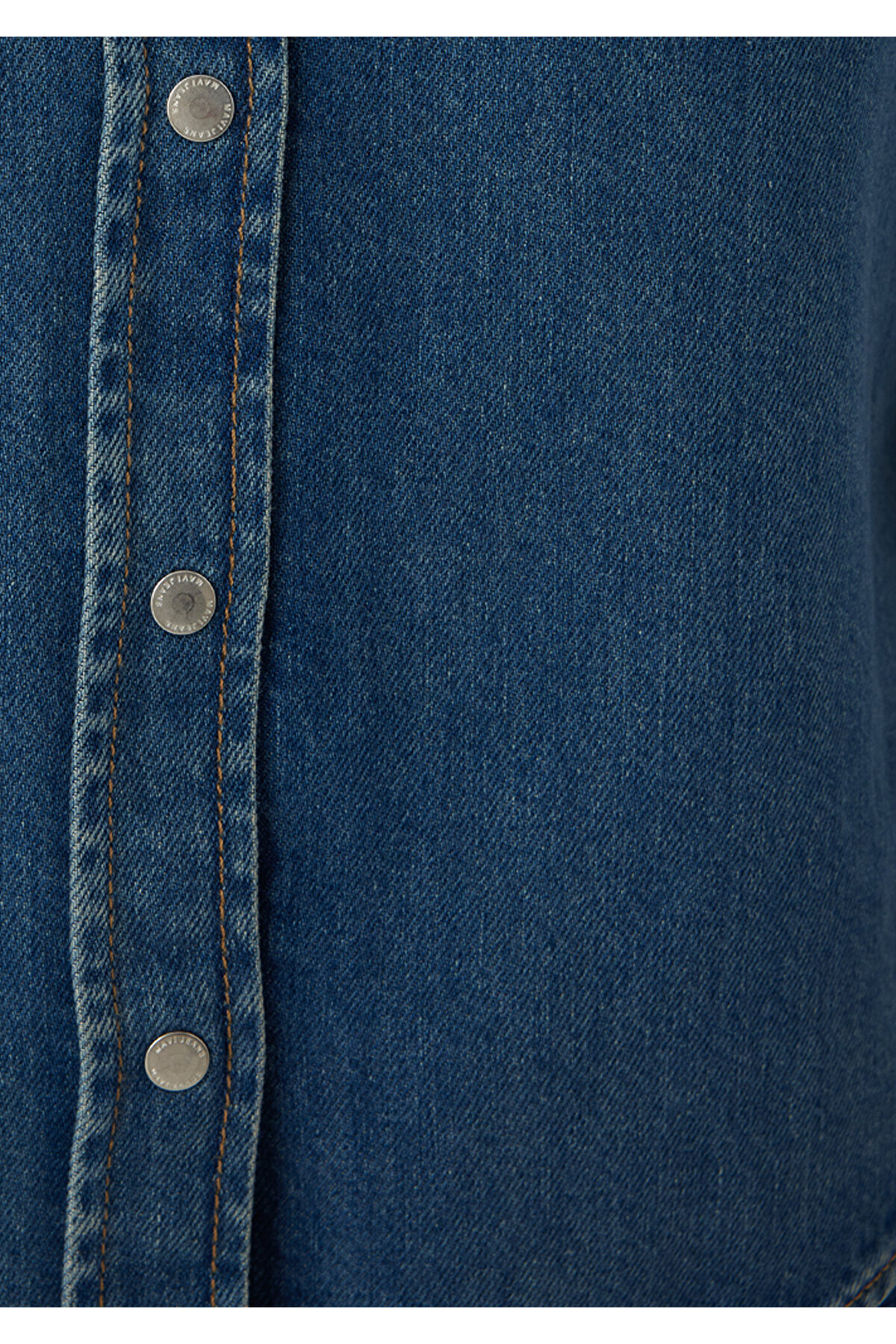 Mavi Angela Classic Denim Indigo Mavisi Jean Gömlek Fitted / Vücuda Oturan Kesim 1210819-A3846 görsel 8