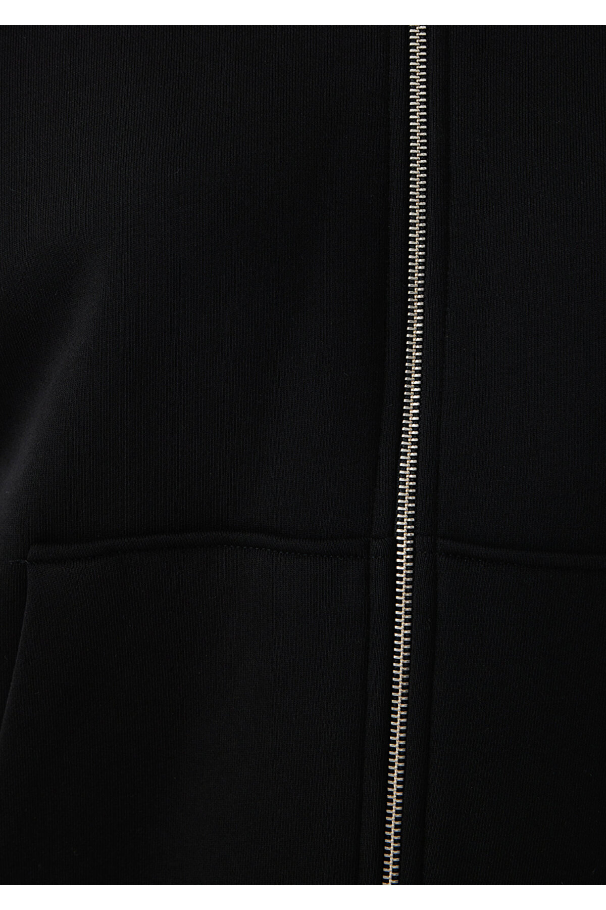 Mavi FERMUARLI BASIC SWEATSHIRT Siyah görsel 7