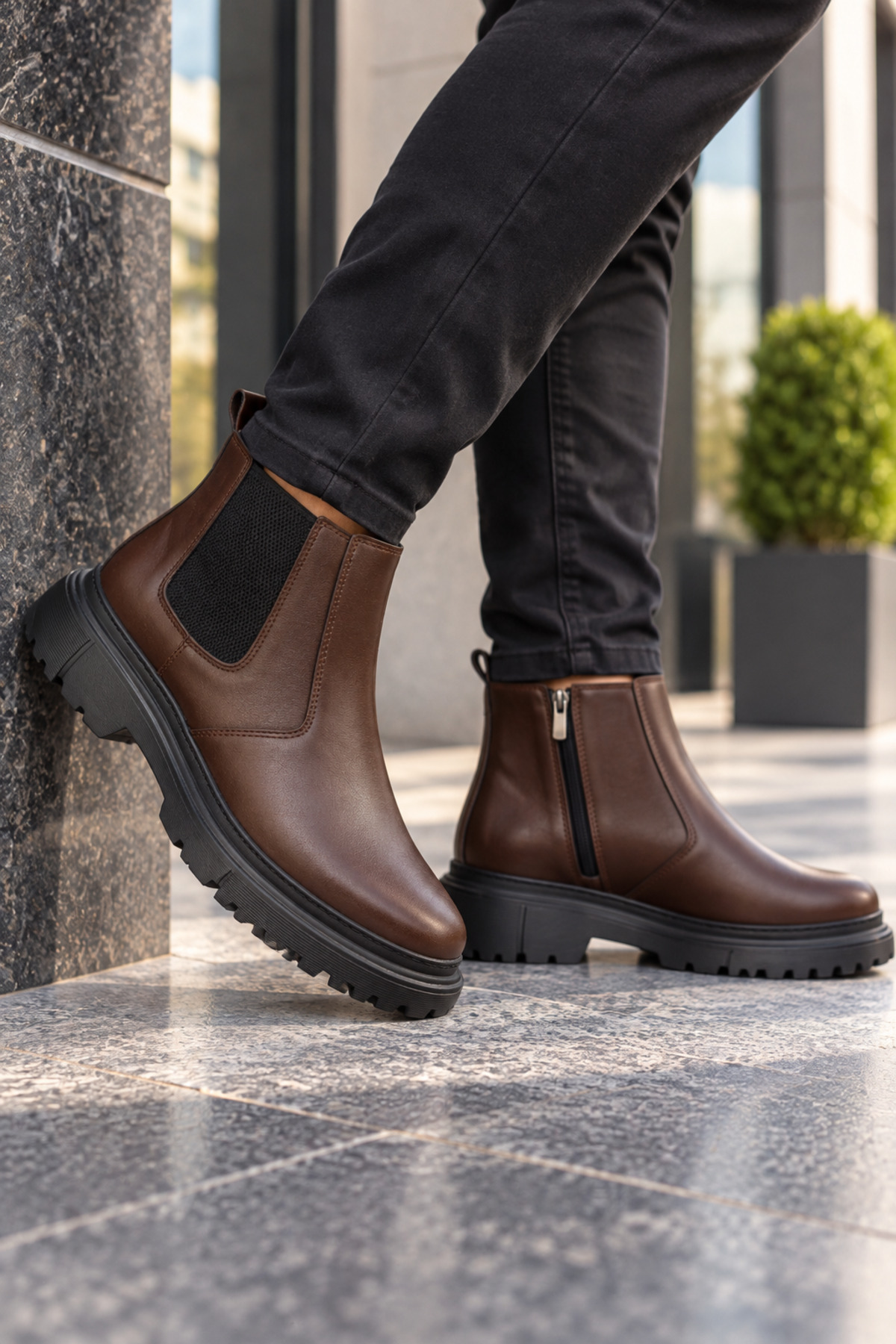 MY GROSS SHOES Erkek Kalın EVA Hafif Su&Soğuk Geçirmez Taban Günlük Garantili Bot