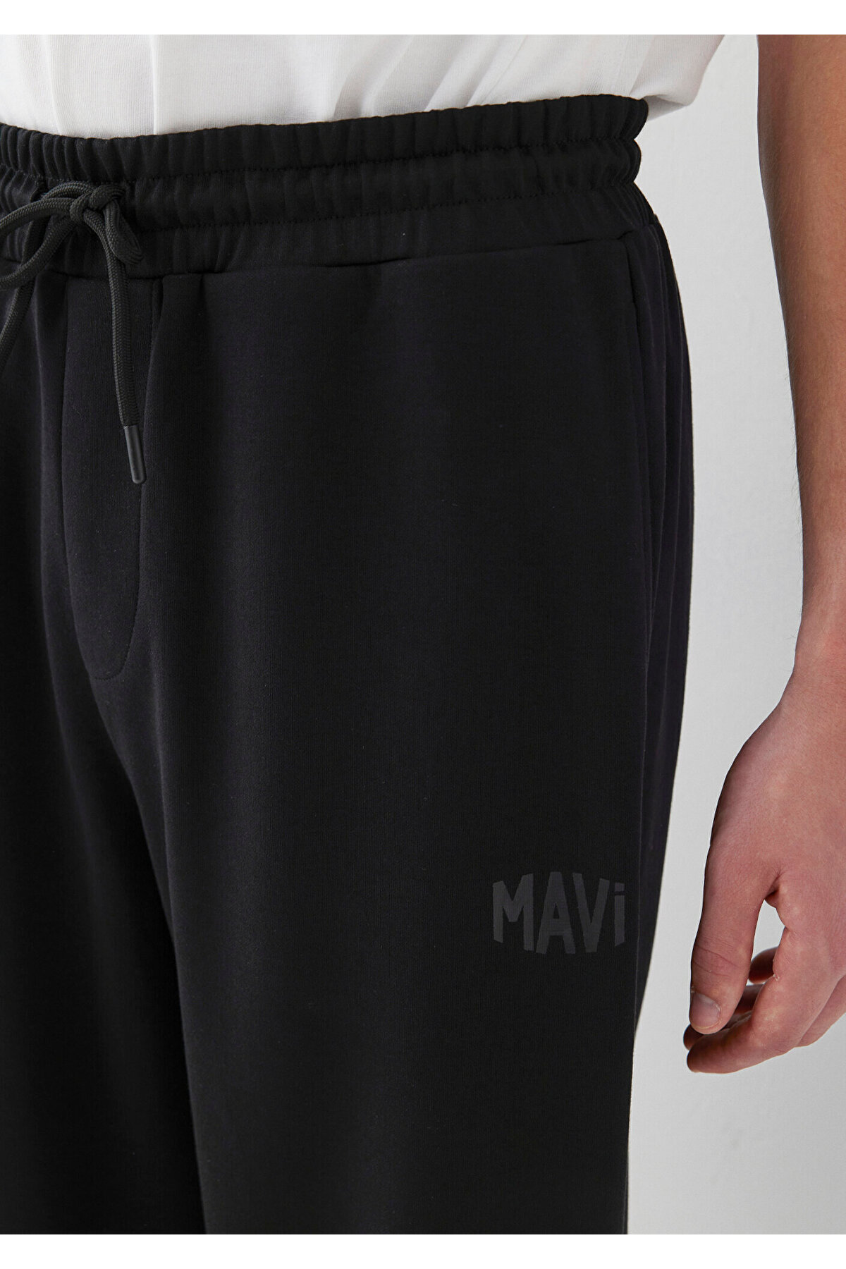 Mavi Logo Baskılı Siyah İnterlok Eşofman Altı 0010653-900 görsel 6