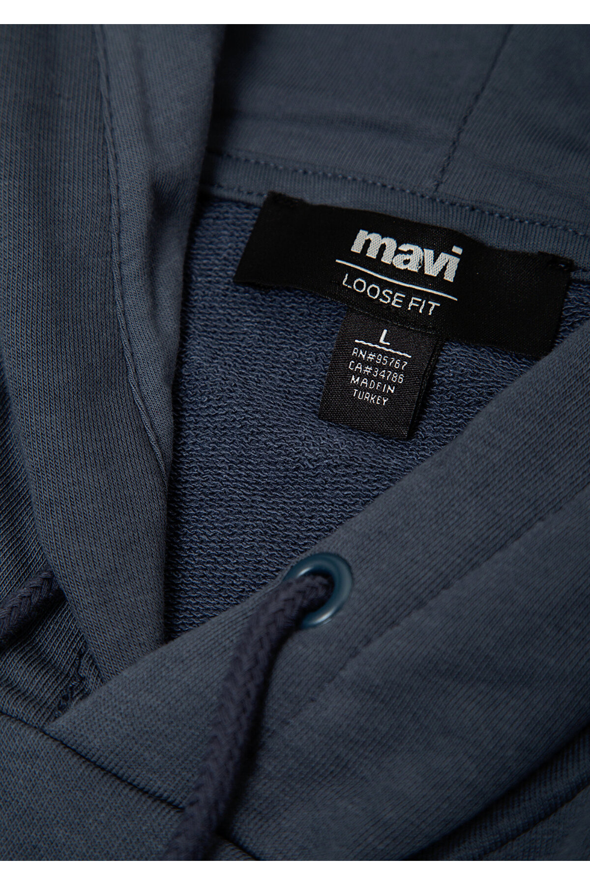 Mavi M0S10196 Logo Baskılı Kapüşonlu Erkek Sweatshirt FÜME görsel 8
