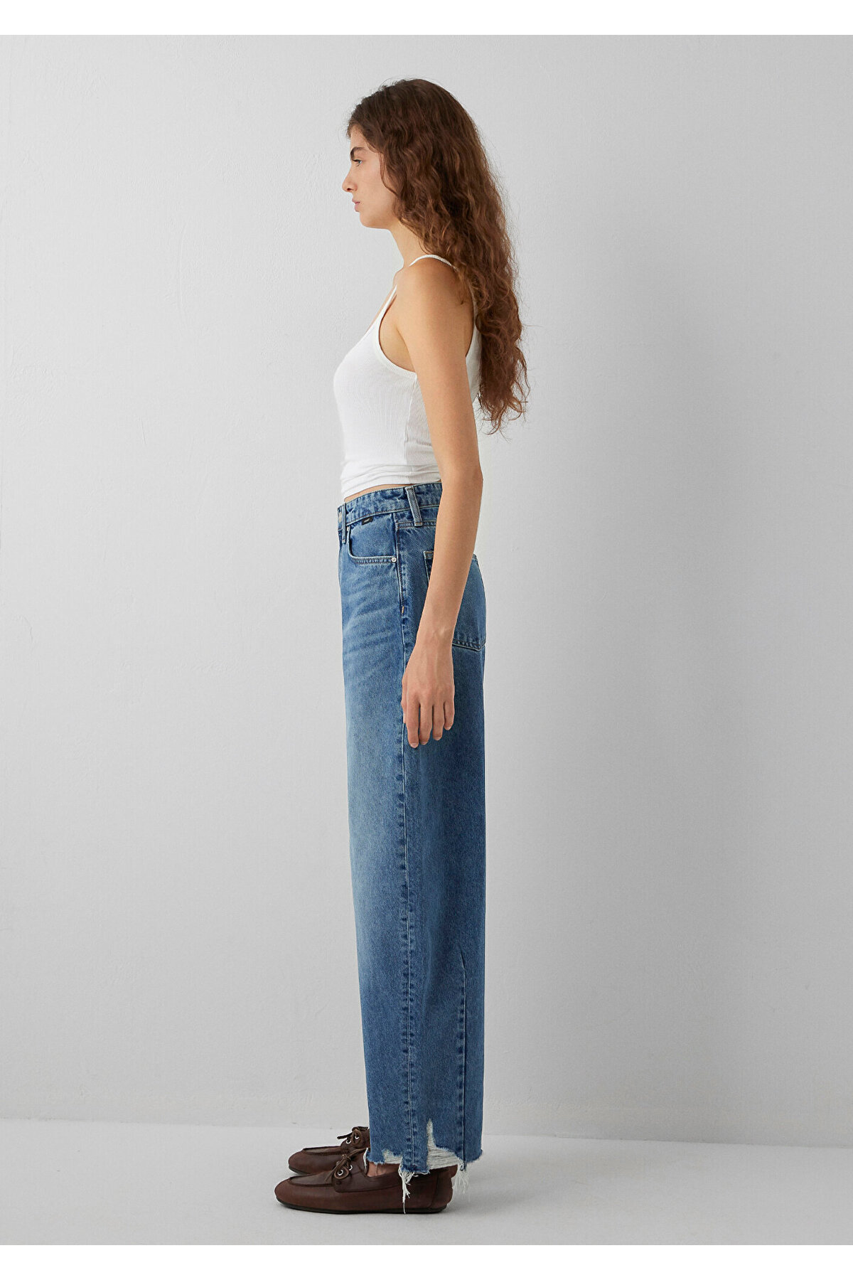 Mavi Fuji Mid Used Denim Jean Pantolon 1010849-A6623 görsel 5