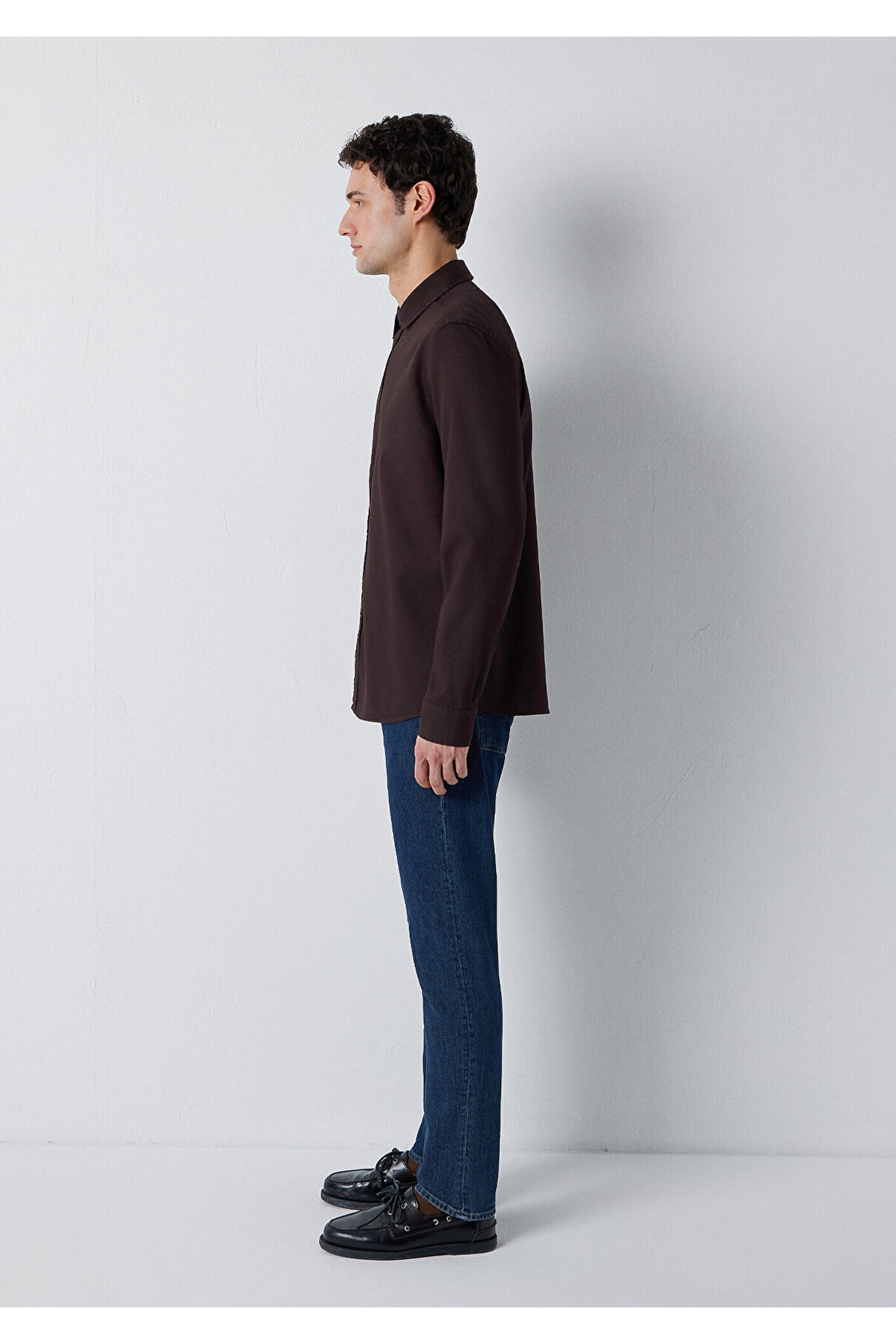 Mavi Kahverengi Gömlek Slim Fit / Dar Kesim 0211656-90704 görsel 4