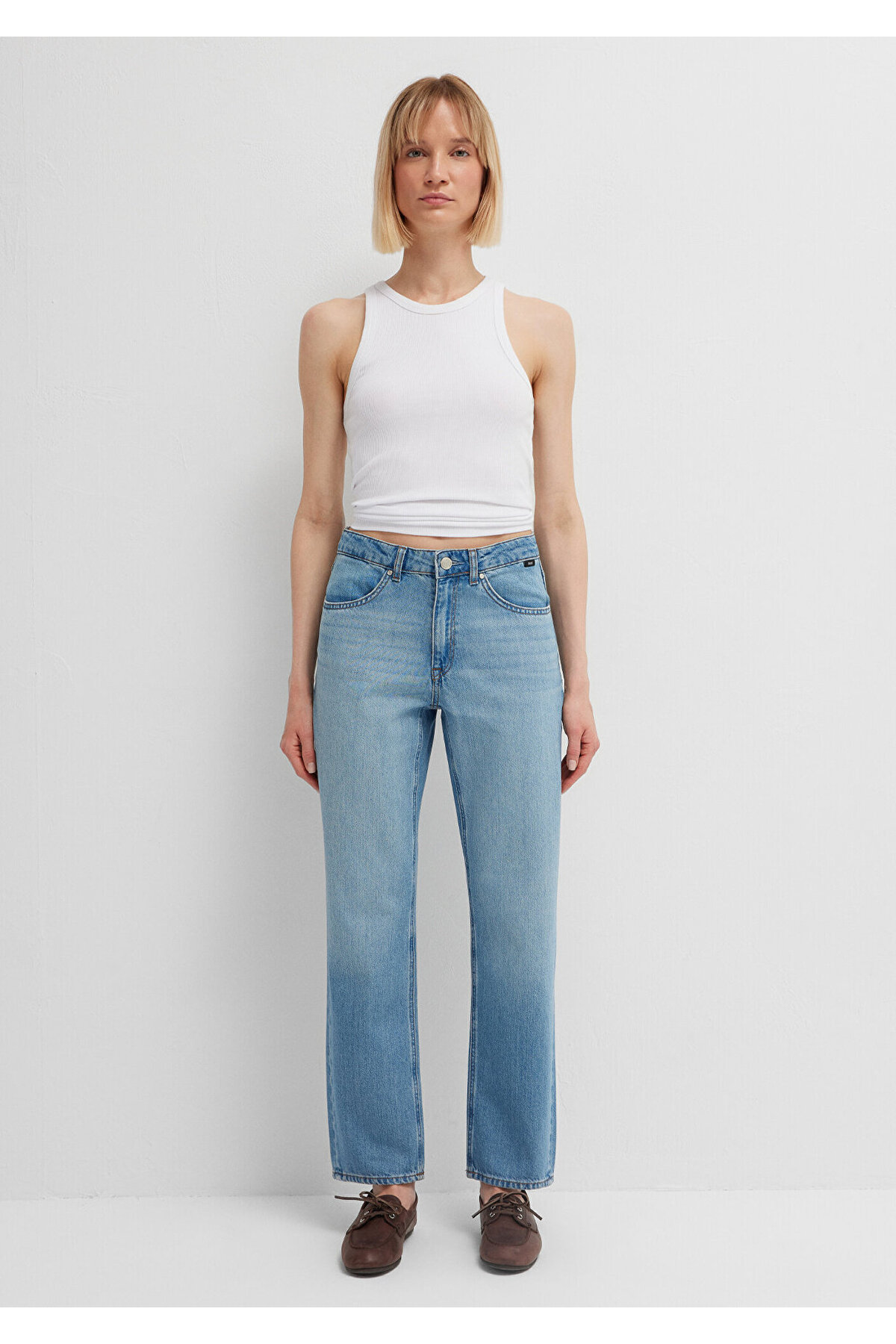 Mavi Iconic Puslu Açık Jean Pantolon 1021060-A3928 görsel 4
