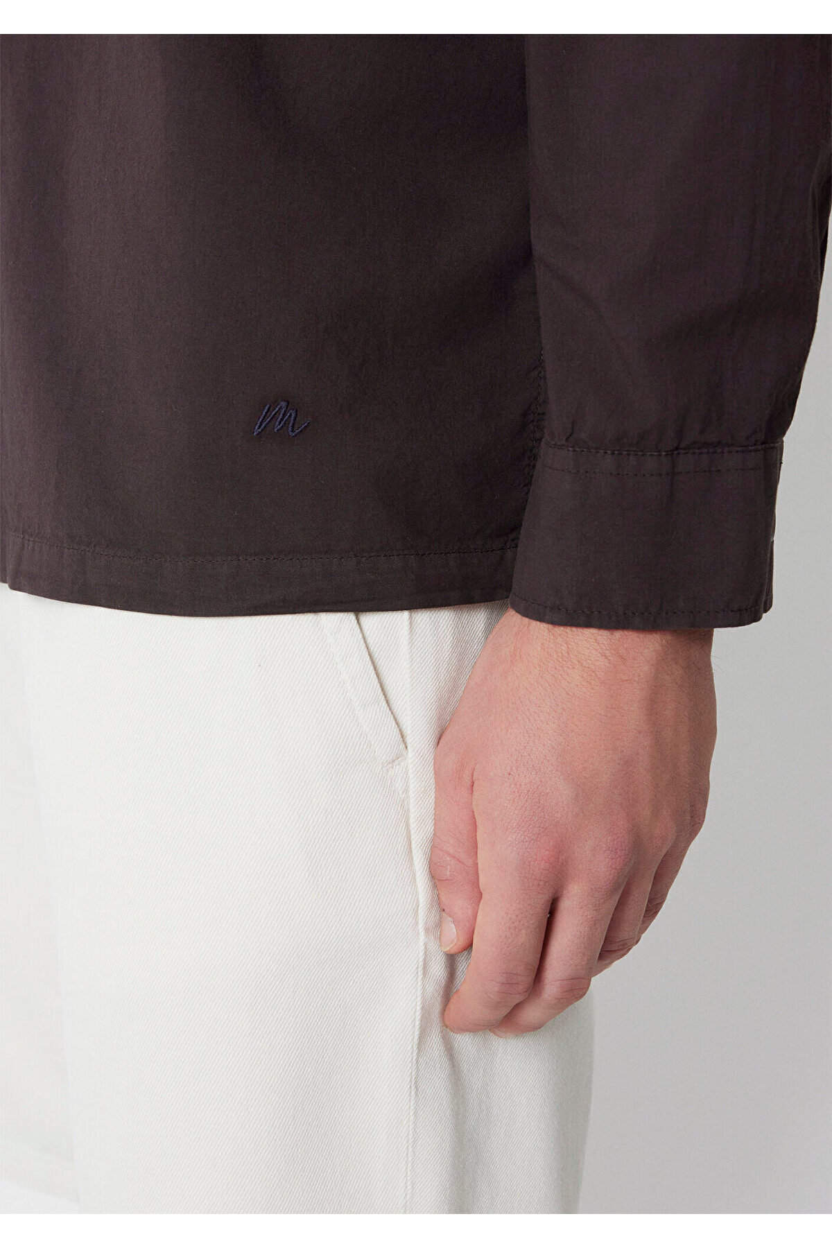 Mavi M Nakış DetaylıKahverengi Gömlek Loose Fit / Bol Rahat Kesim 0212140-70220 görsel 7