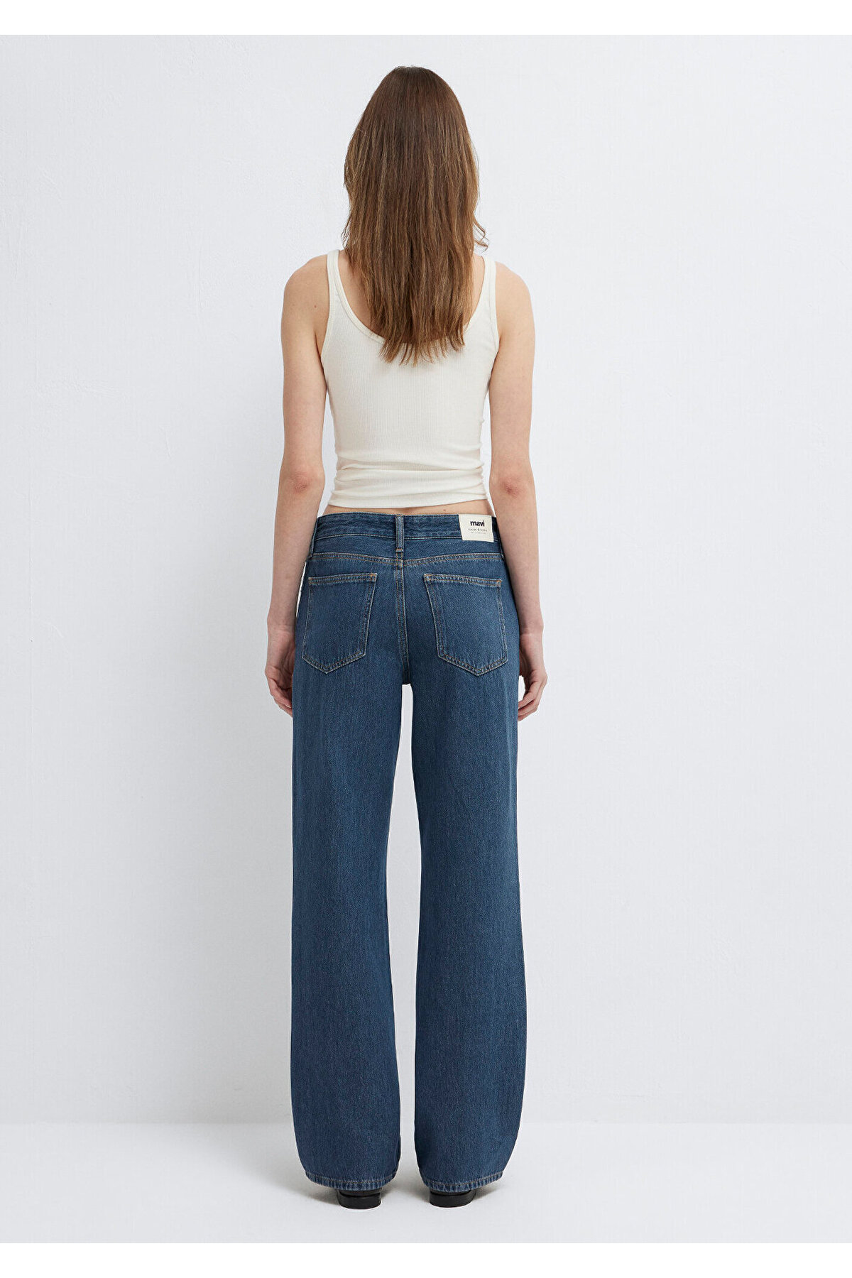 Mavi Lovely Classic Denim Puslu Koyu Jean Pantolon 1012645-A3167 görsel 6