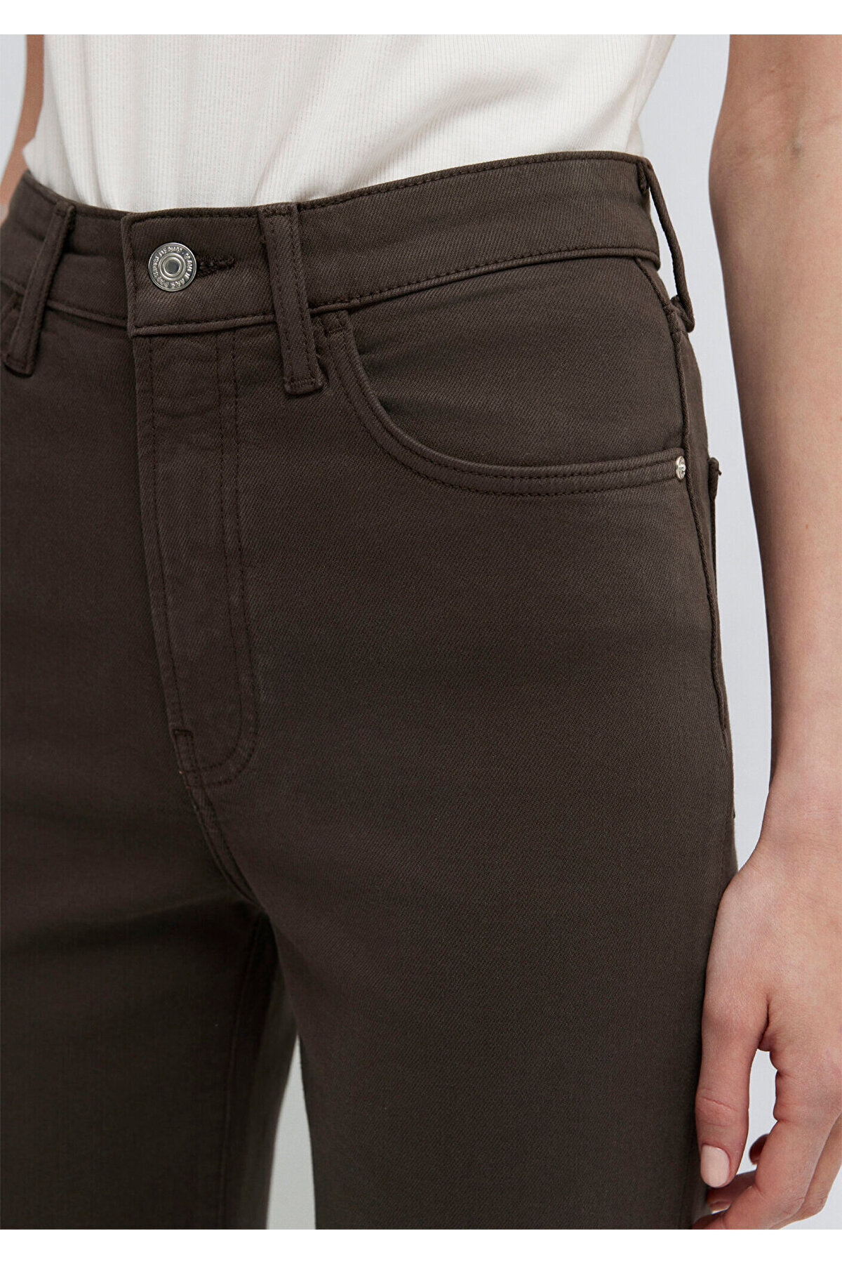 Mavi Sky Classic Denim Koyu Kahverengi Gabardin Pantolon 1010627-A3931 görsel 7
