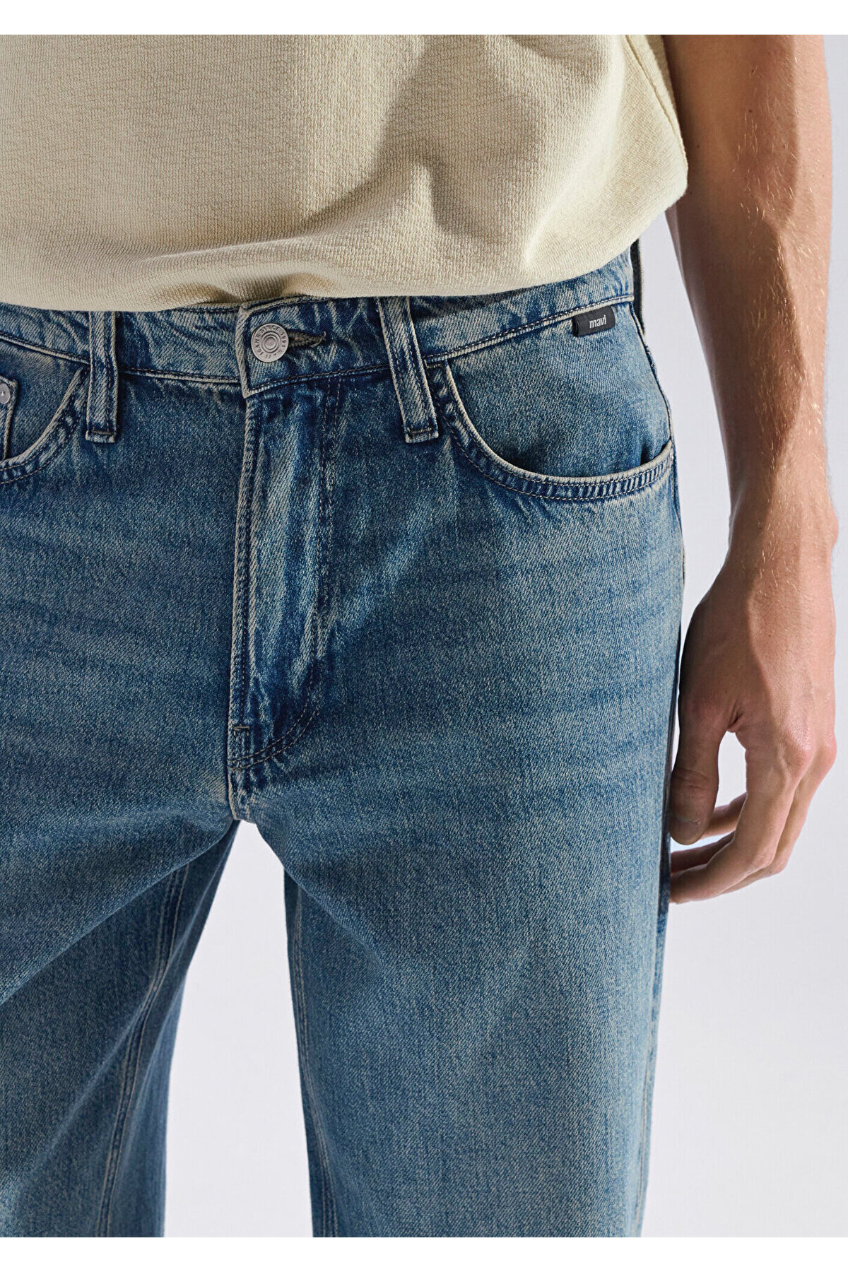 Mavi Orson Street Puslu Indigo Mavisi Jean Pantolon 0019402-A3348 görsel 8