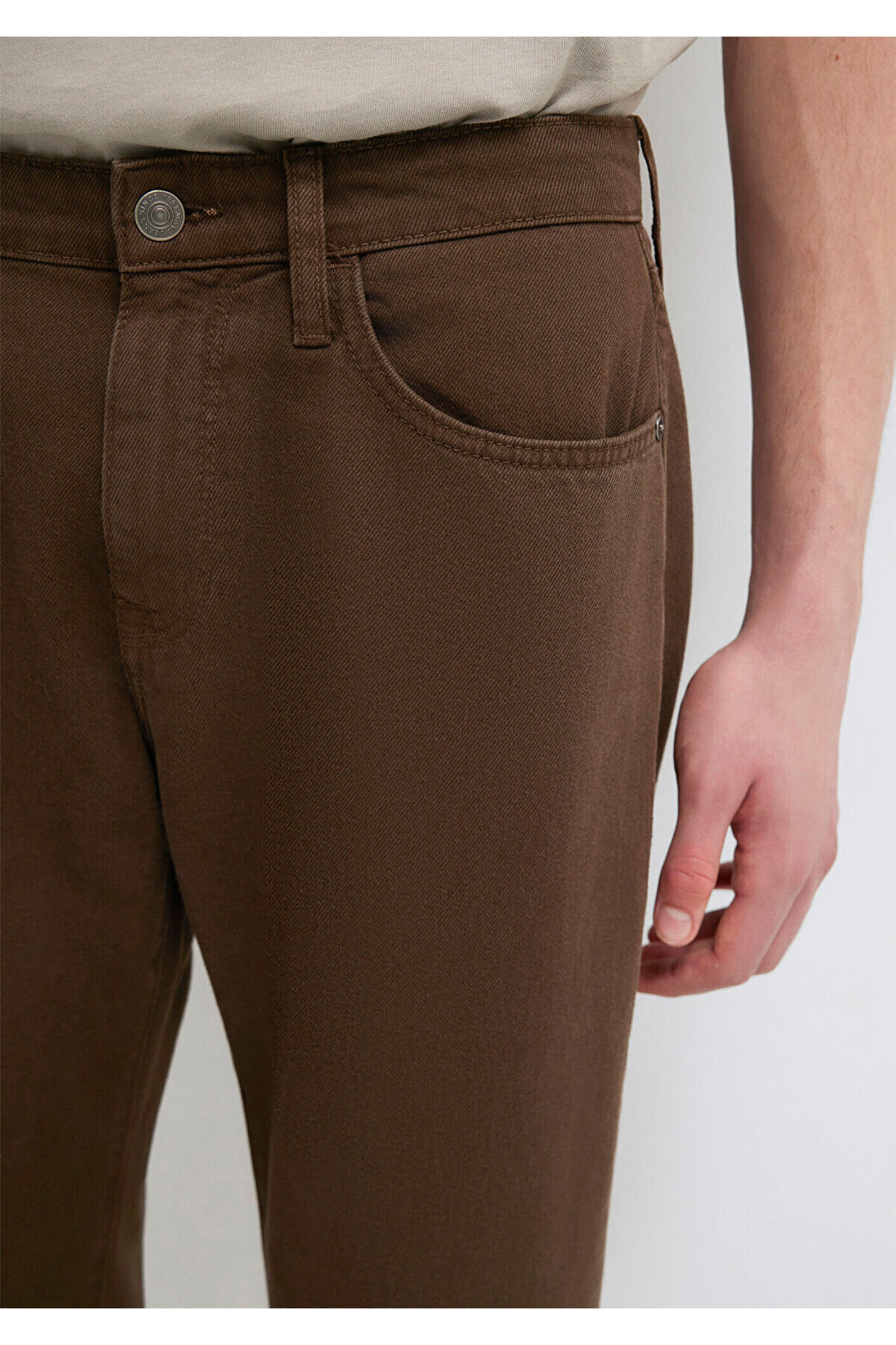 Mavi Lisbon Kahverengi Gabardin Pantolon 0010039-A2797 görsel 6
