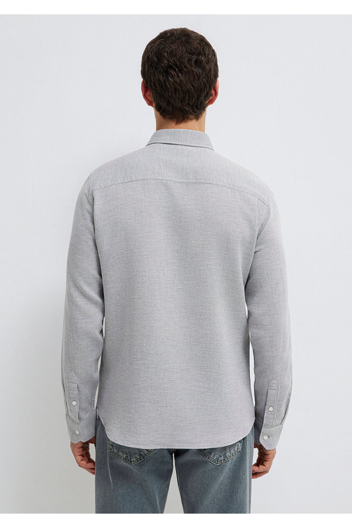 Mavi Gri Gömlek Slim Fit / Dar Kesim 0211913-70074 görsel 5