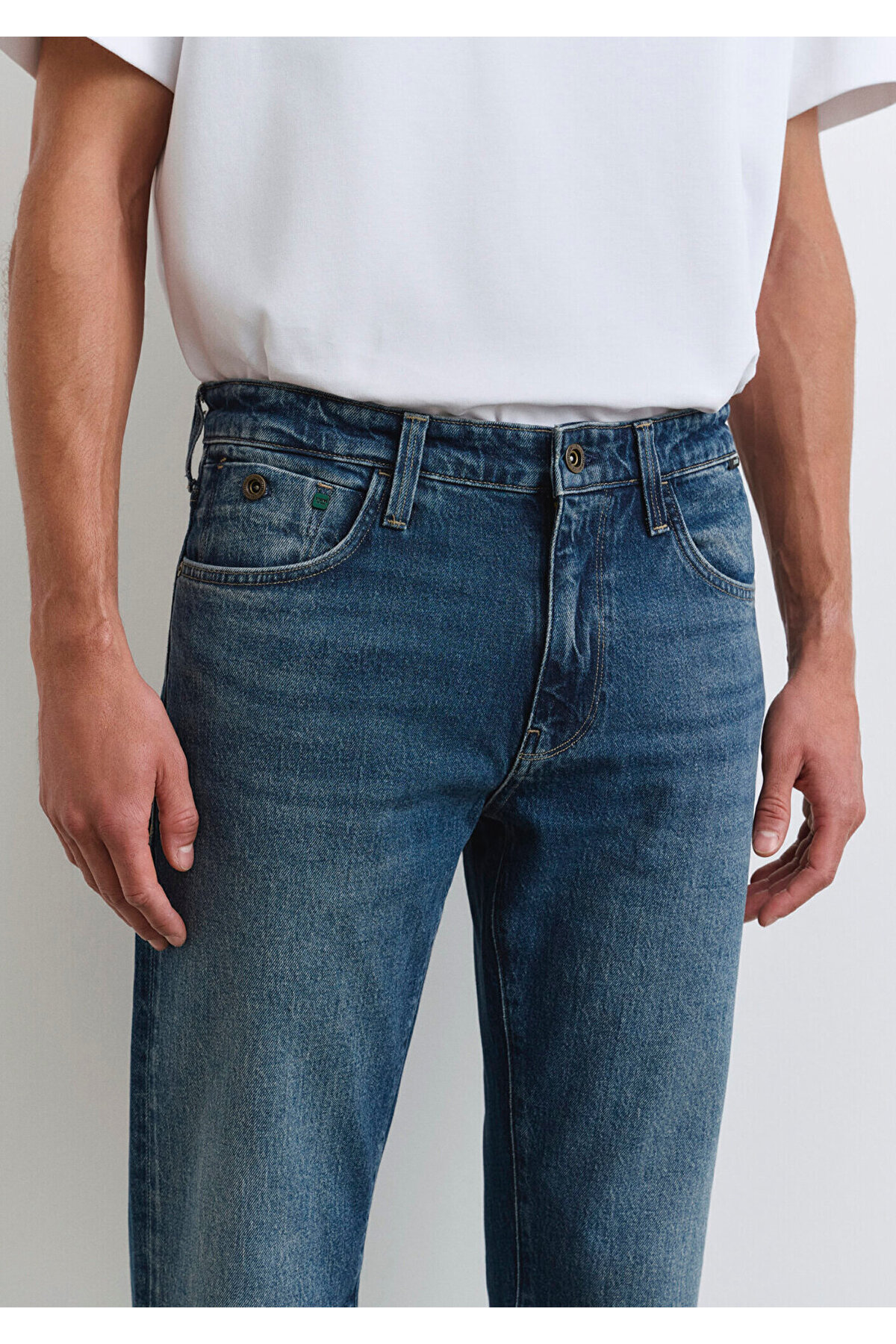 Mavi London Pro Puslu Koyu Jean Pantolon görsel 7