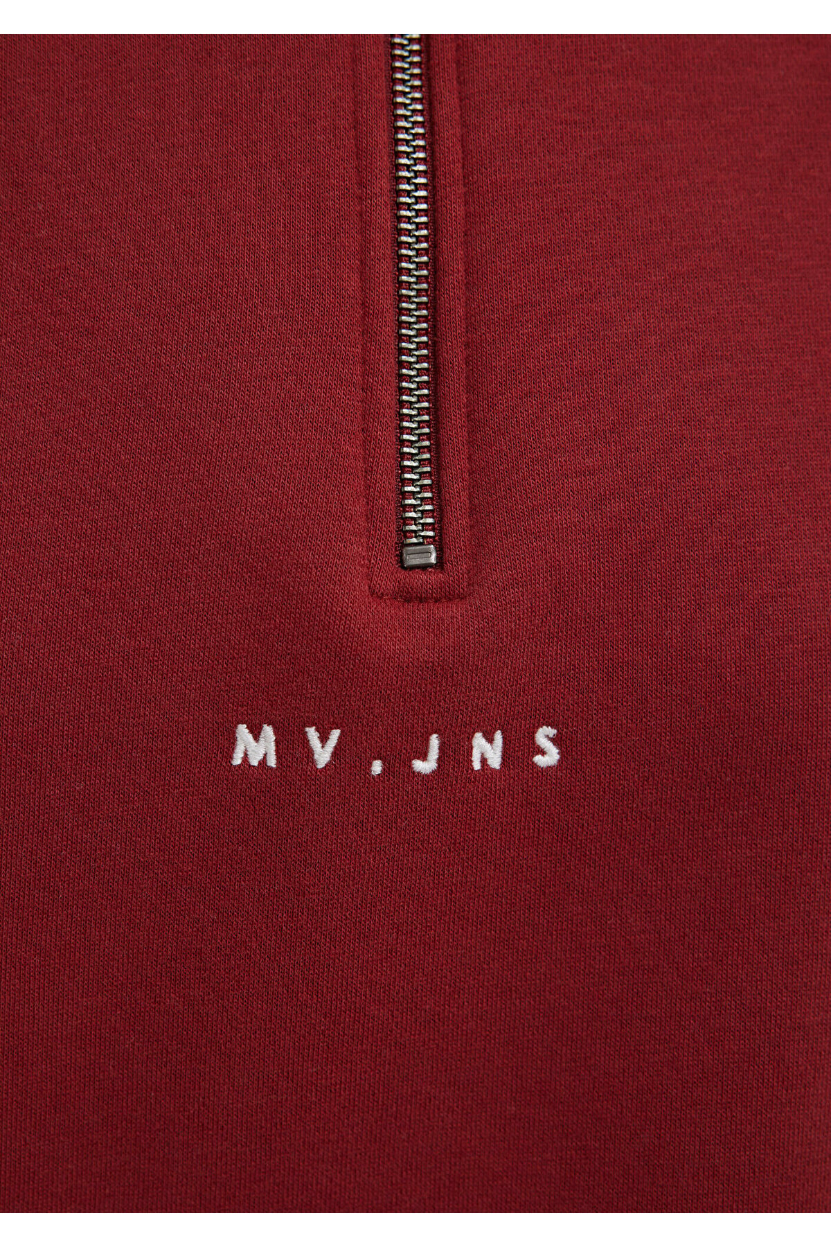 Mavi MVJNS Nakışlı Yarı Fermuarlı Bordo Sweatshirt 1S10533-70411 görsel 8