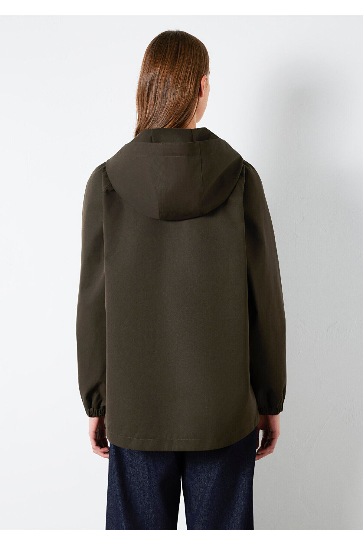 Mavi Kapüşonlu Haki Ceket Loose Fit / Bol Rahat Kesim 1110014-90707 görsel 6
